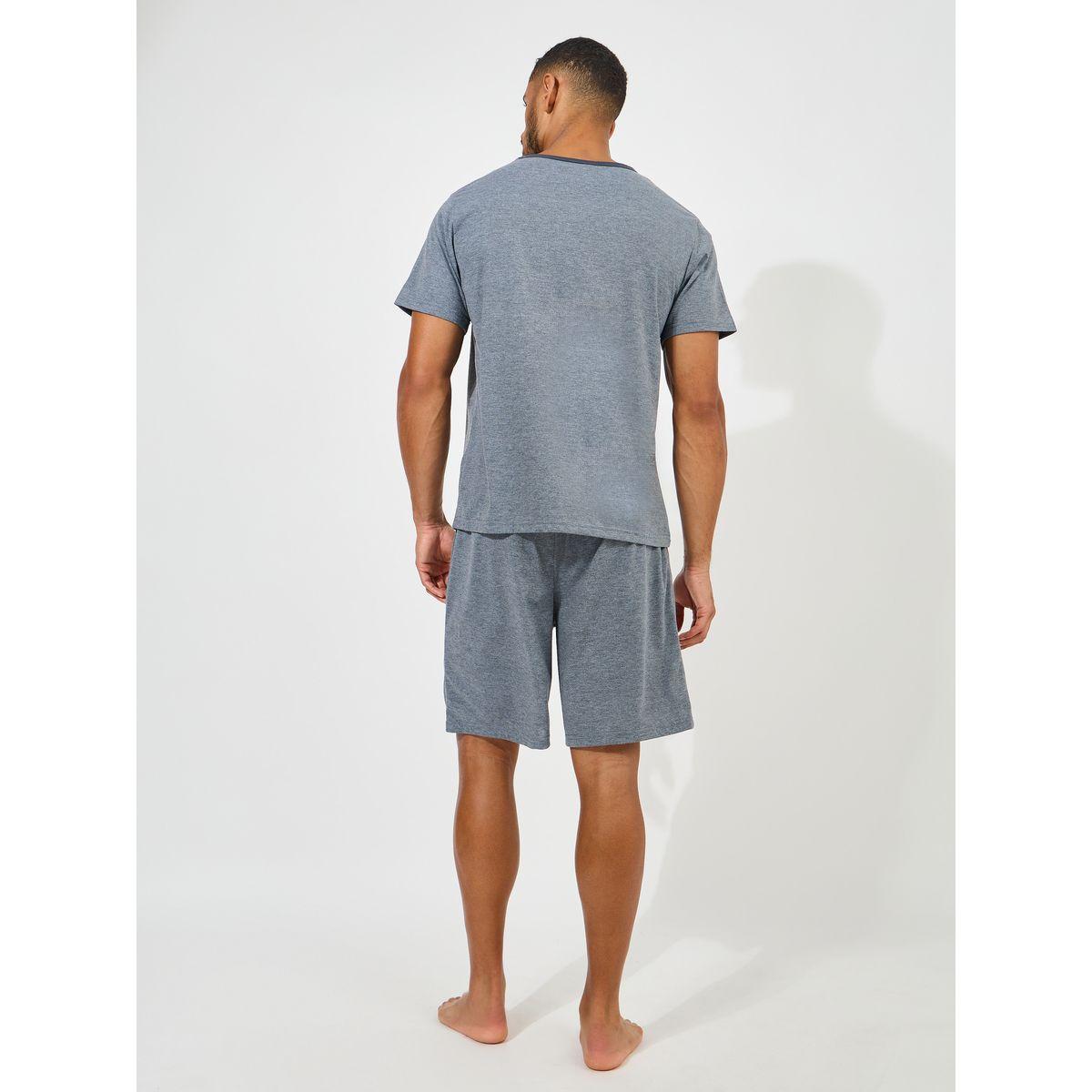 مجموعة من شورت مع تيشيرت باكمام قصيرة-men-clothing-nightwear-sets-image-4