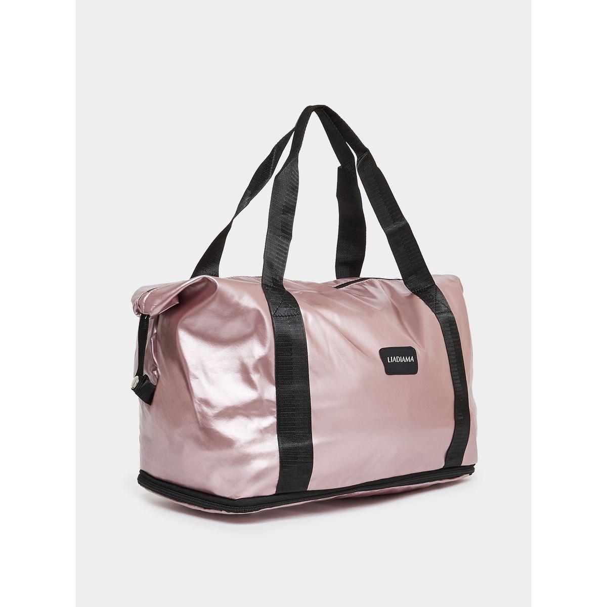 Styli Two Tone Gym Bag with Zip Closure-travel-luggagesandbags-luggage-image-1