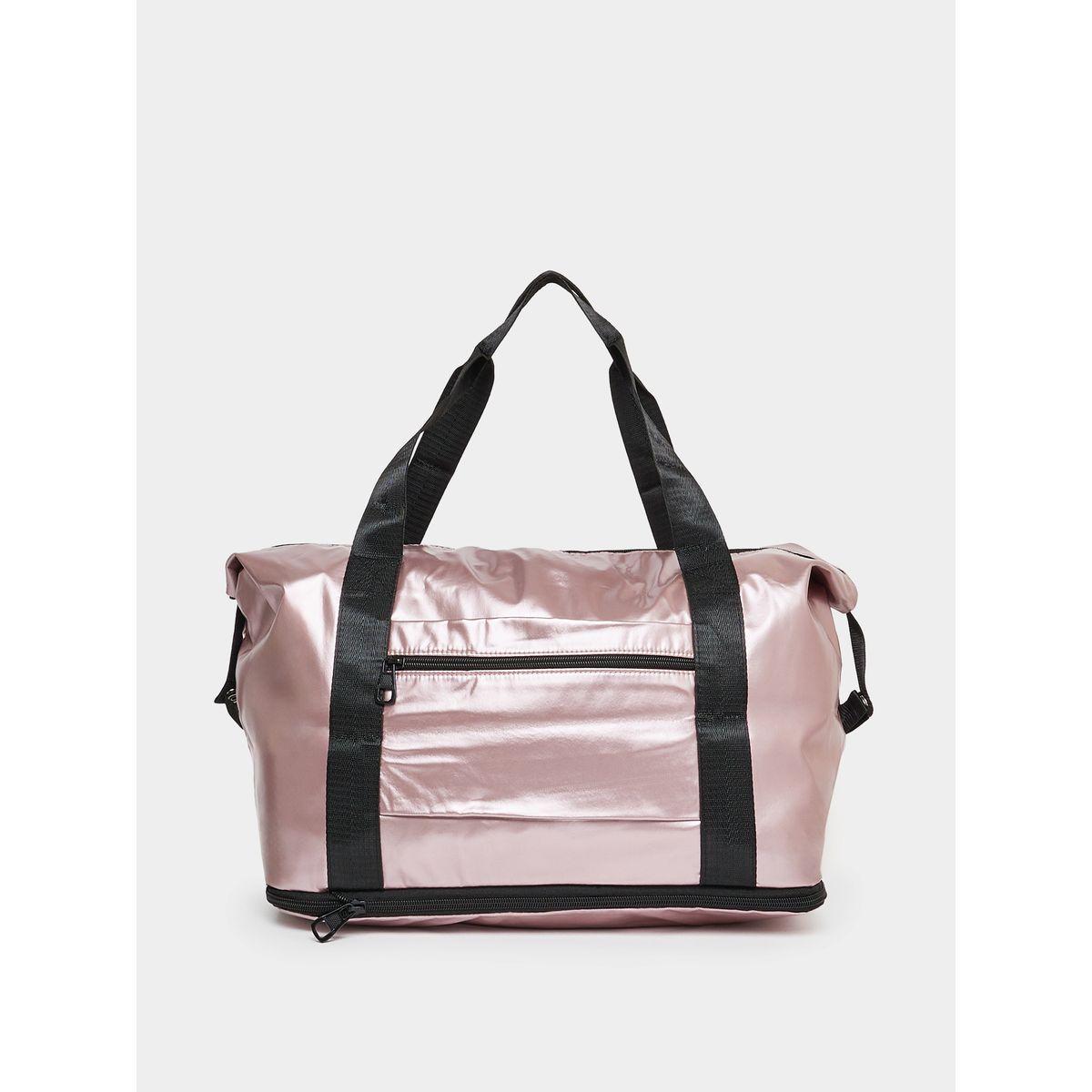 Styli Two Tone Gym Bag with Zip Closure-travel-luggagesandbags-luggage-image-2