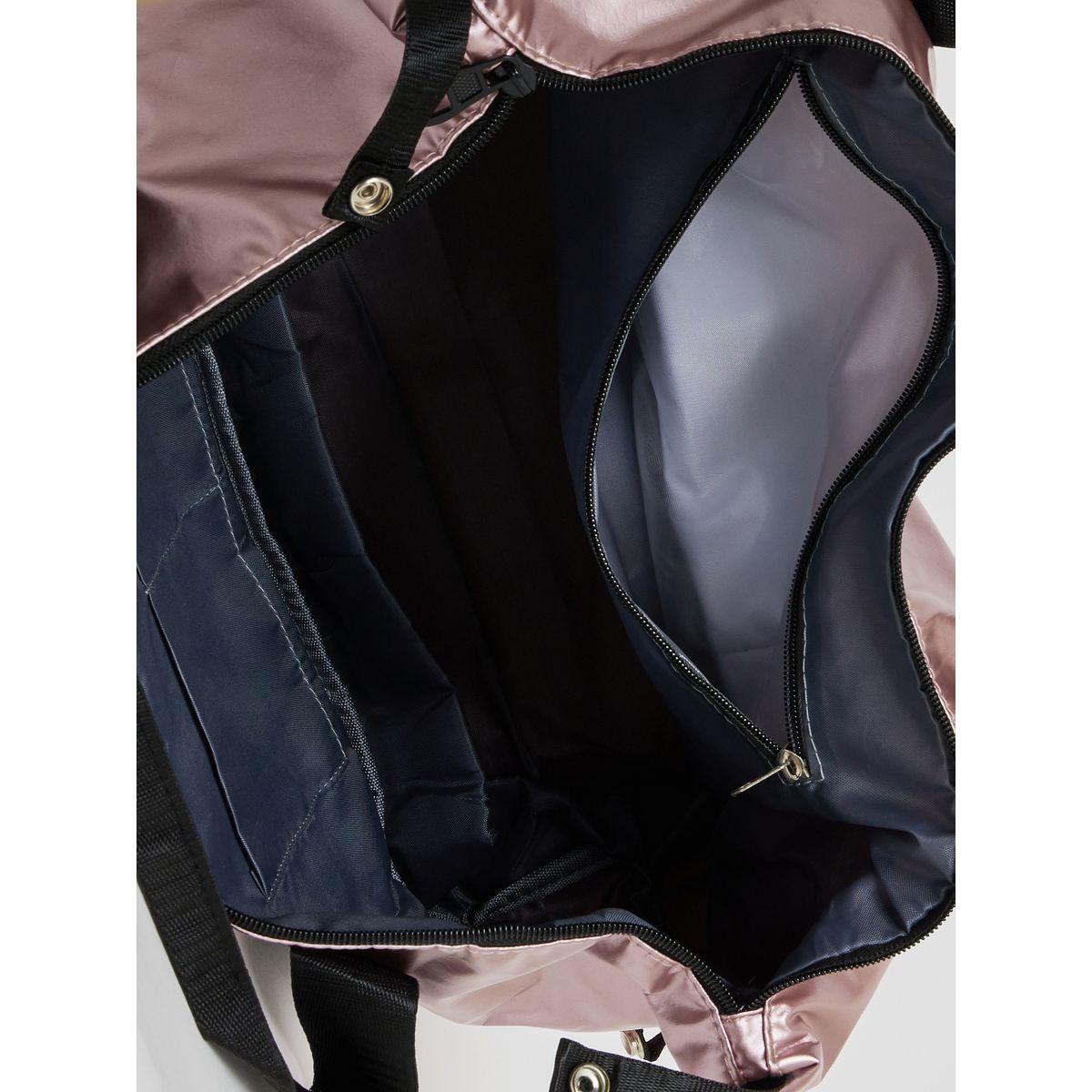 Styli Two Tone Gym Bag with Zip Closure-travel-luggagesandbags-luggage-image-4