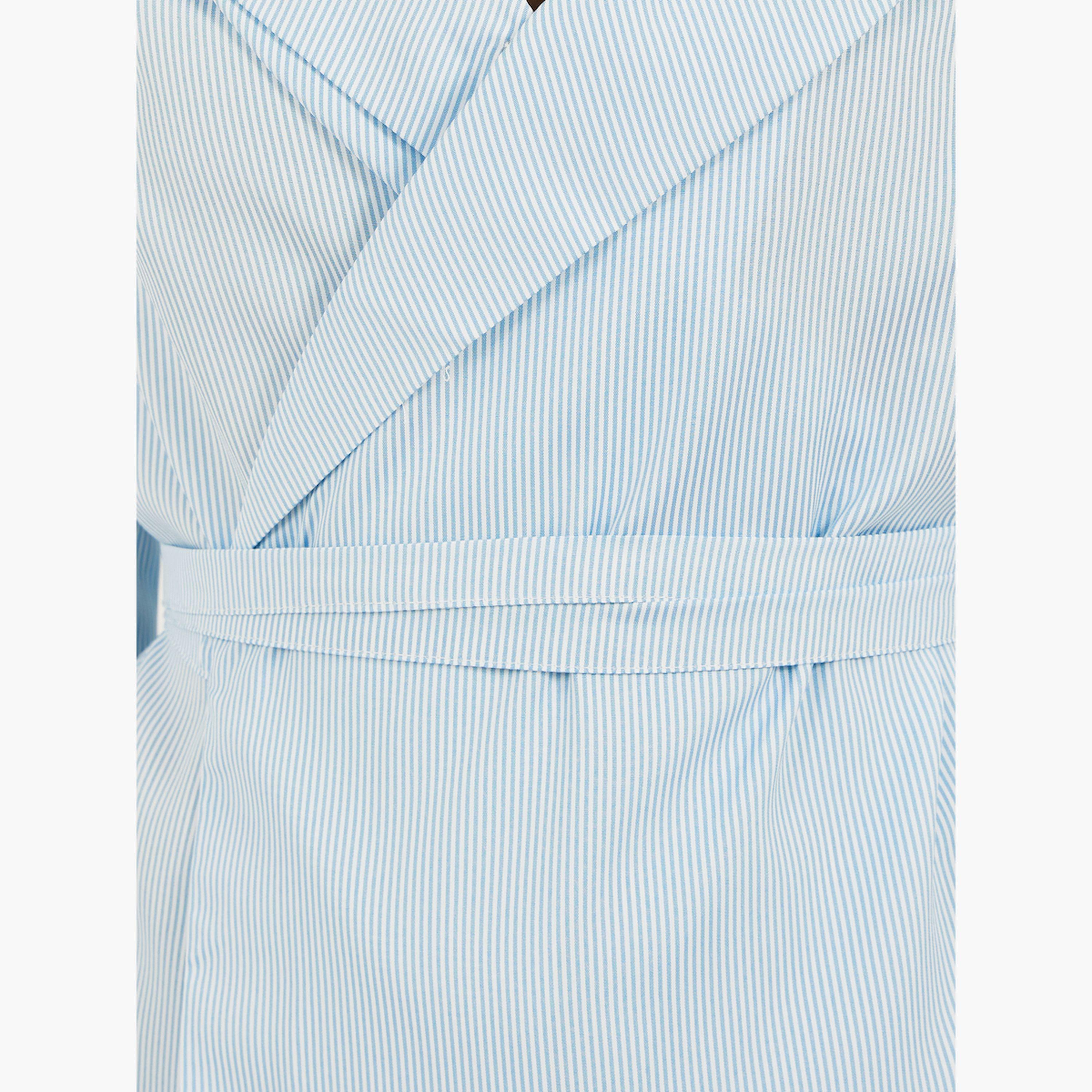 Styli Striped Notch Lapel Wrap Top with Tie Detail-women-clothing-shirtsandblouses-blouses-image-3