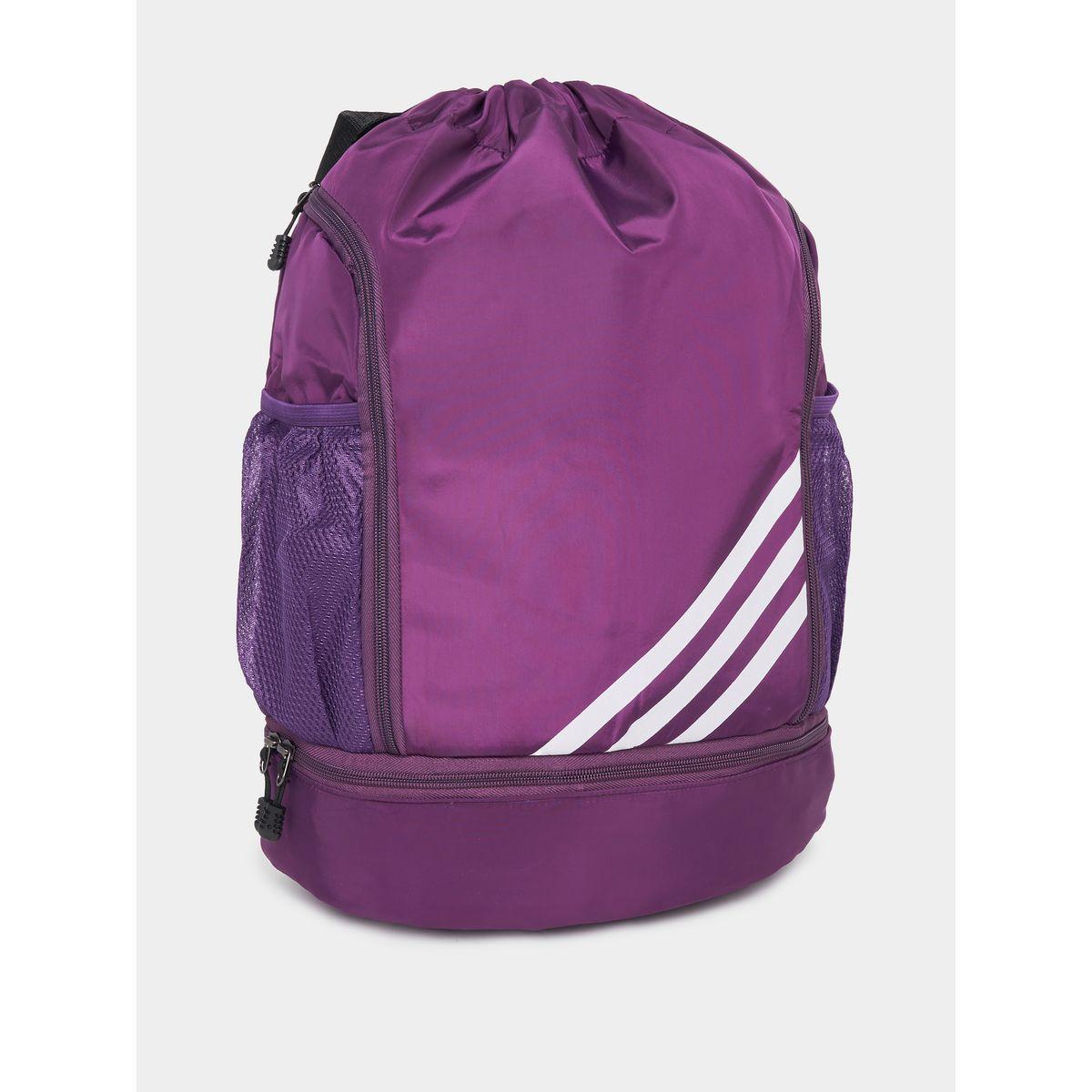 شنطة ظهر مخططة مع جيب بتفاصيل شبكية-women-bagsandwallets-backpacks-image-4
