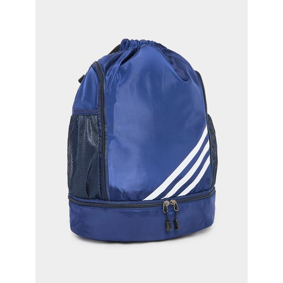 Styli Striped Backpack with Mesh Pocket-women-bagsandwallets-backpacks-image-1