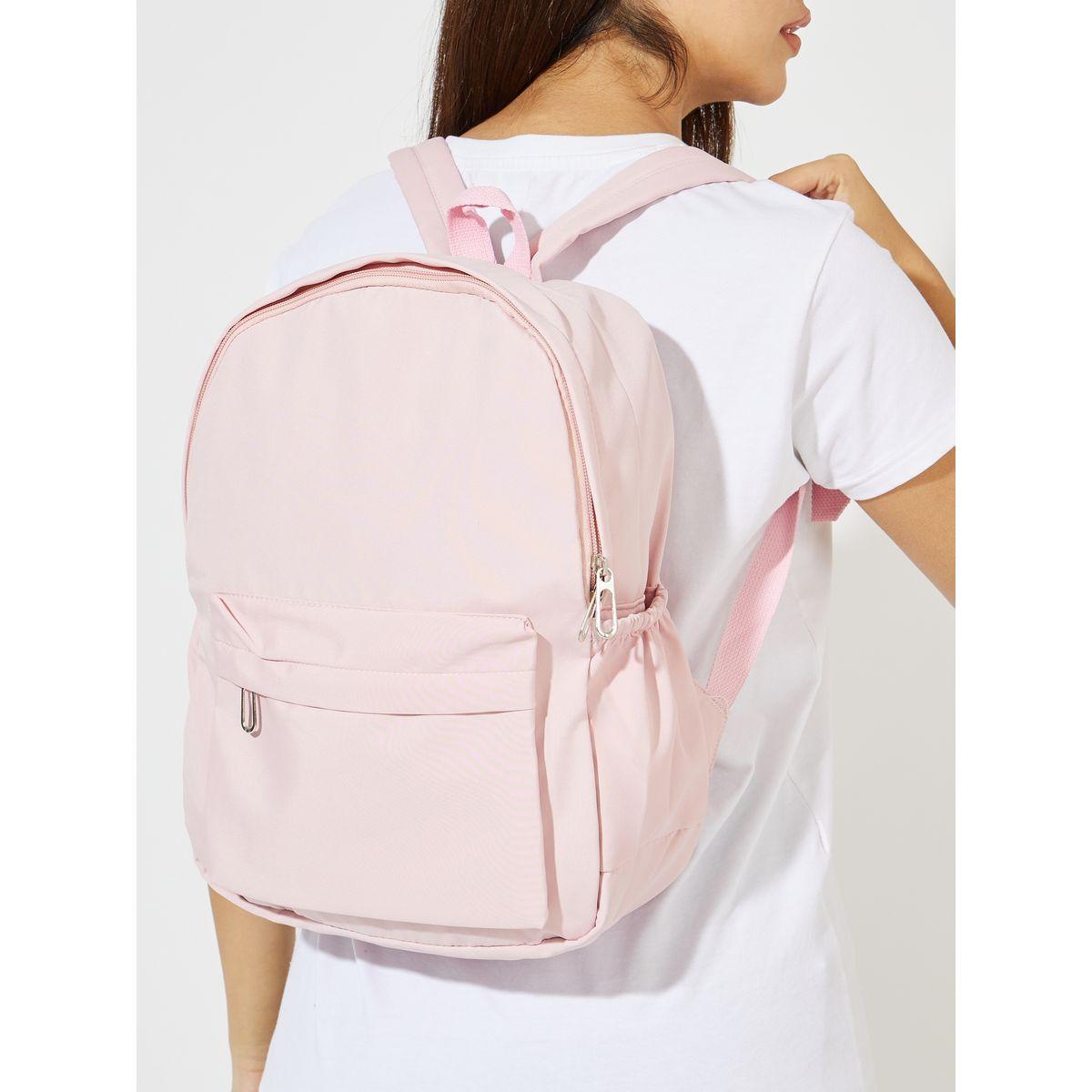 شنطة ظهر سادة بجيب امامي وسحَّاب غلق-women-bagsandwallets-backpacks-image-5