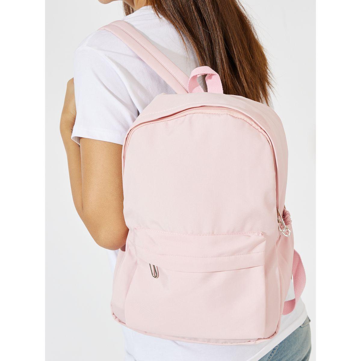 شنطة ظهر سادة بجيب امامي وسحَّاب غلق-women-bagsandwallets-backpacks-image-4