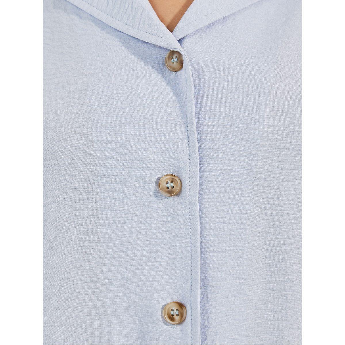 Styli Woven Notch Collared Shirt with Buttons-women-clothing-shirtsandblouses-shirts-image-3