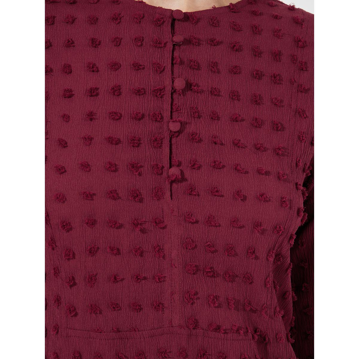 Styli Dobby Jalabiya with Button Detail-women-arabicclothing-jalabiyas-image-3