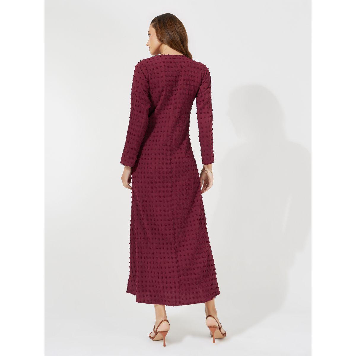 Styli Dobby Jalabiya with Button Detail-women-arabicclothing-jalabiyas-image-6