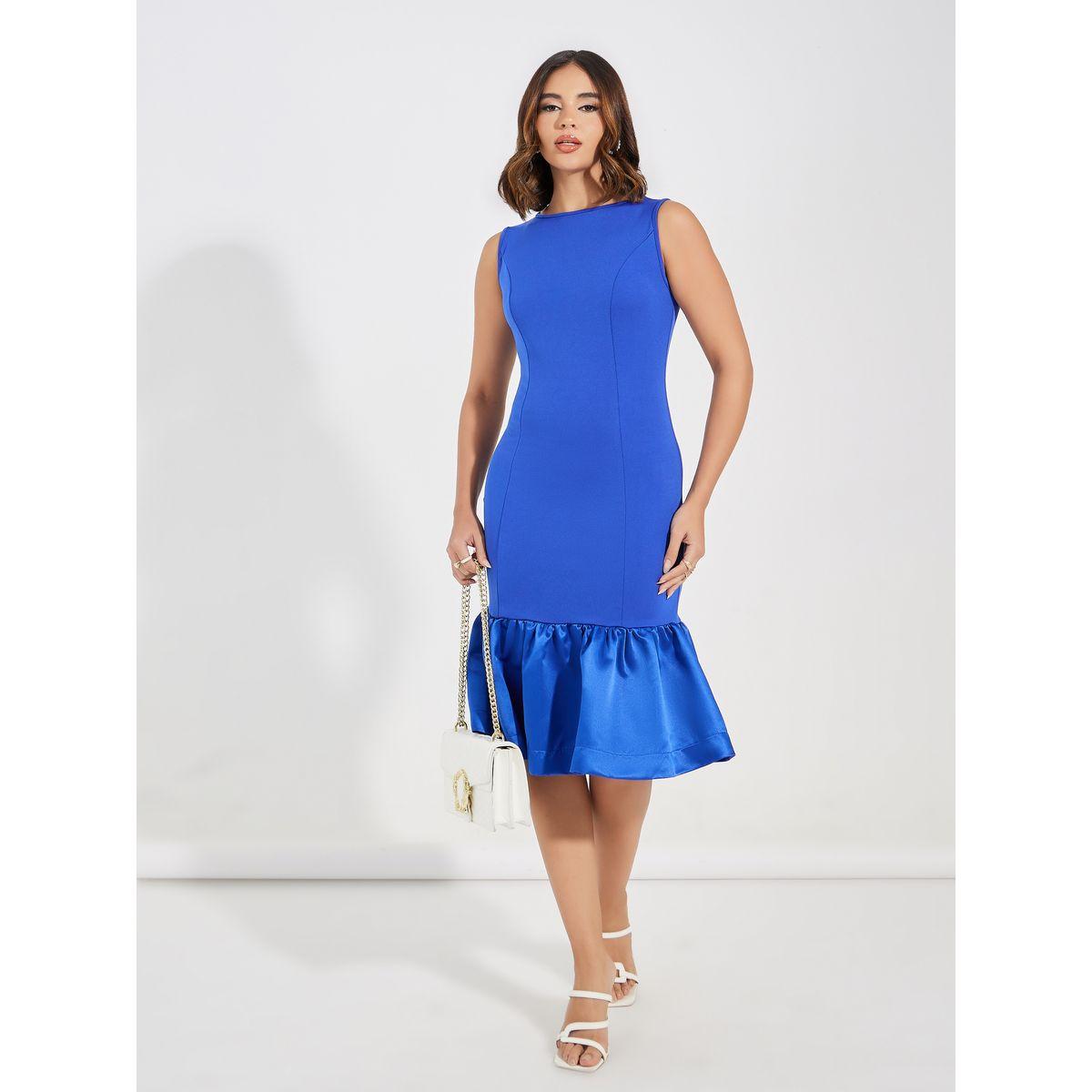 فستان سادة بلا اكمام بطول الركبة-women-clothing-dresses-image-2