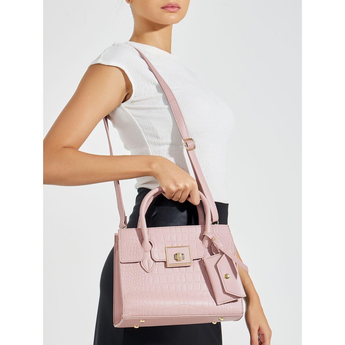 شنطة يد بتفاصيل بارزة الملمس مع محفظة-women-bagsandwallets-handbags-image-2