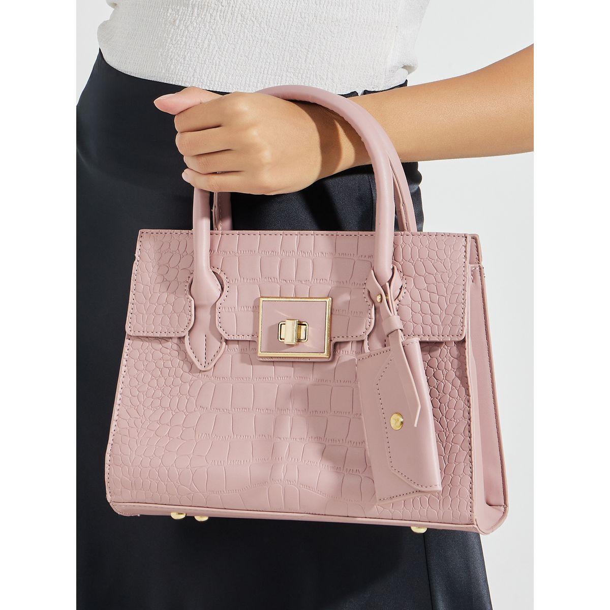 شنطة يد بتفاصيل بارزة الملمس مع محفظة-women-bagsandwallets-handbags-image-4