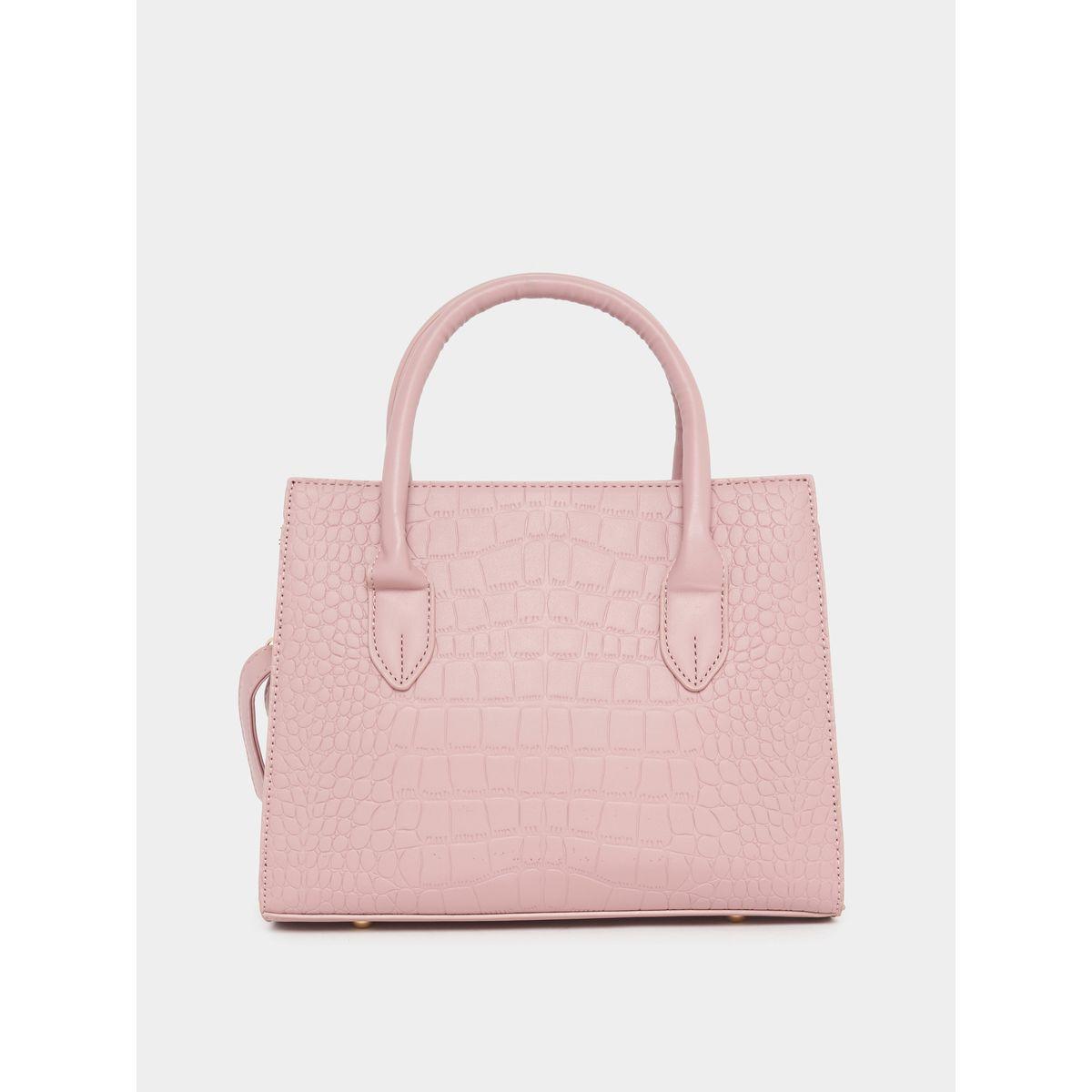 Styli Croc Textured Handbag with Purse-women-bagsandwallets-handbags-image-5