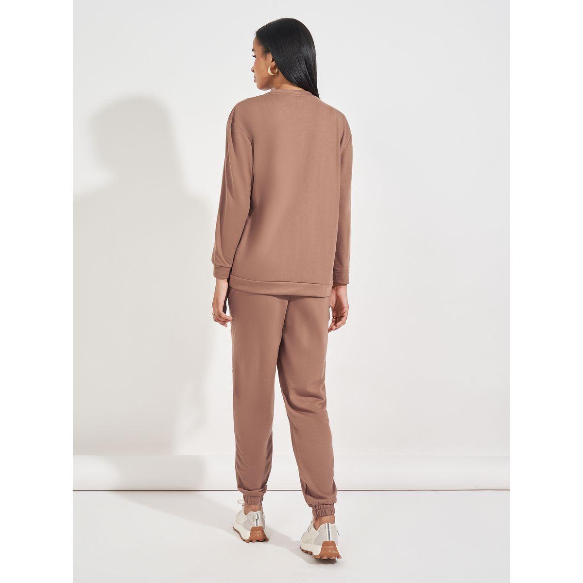 Styli Regular Fit Sweatshirt & Cuffed Joggers Co-Ords-women-clothing-coordsets-image-6