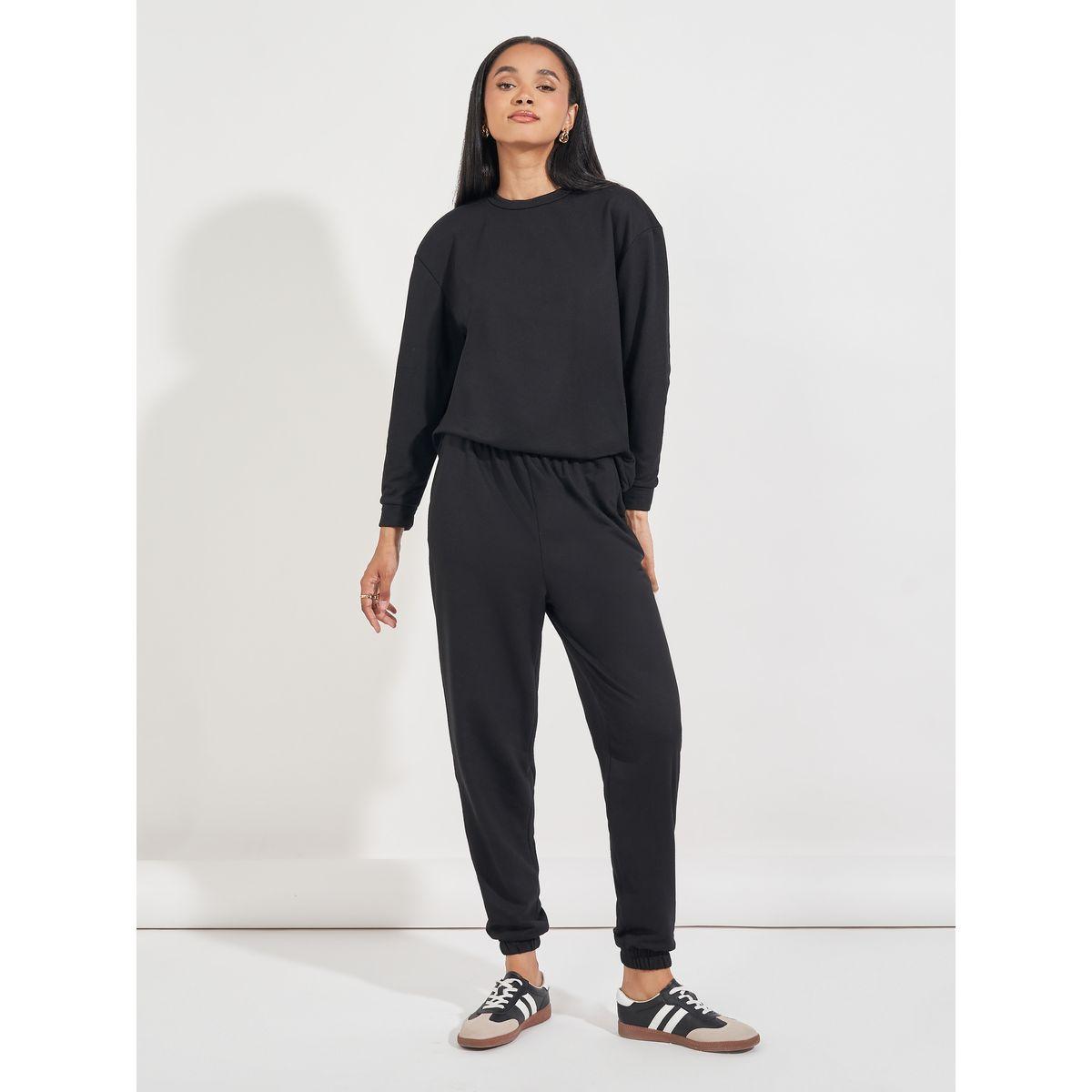 Styli Regular Fit Sweatshirt & Cuffed Joggers Co-Ords-women-clothing-coordsets-image-2