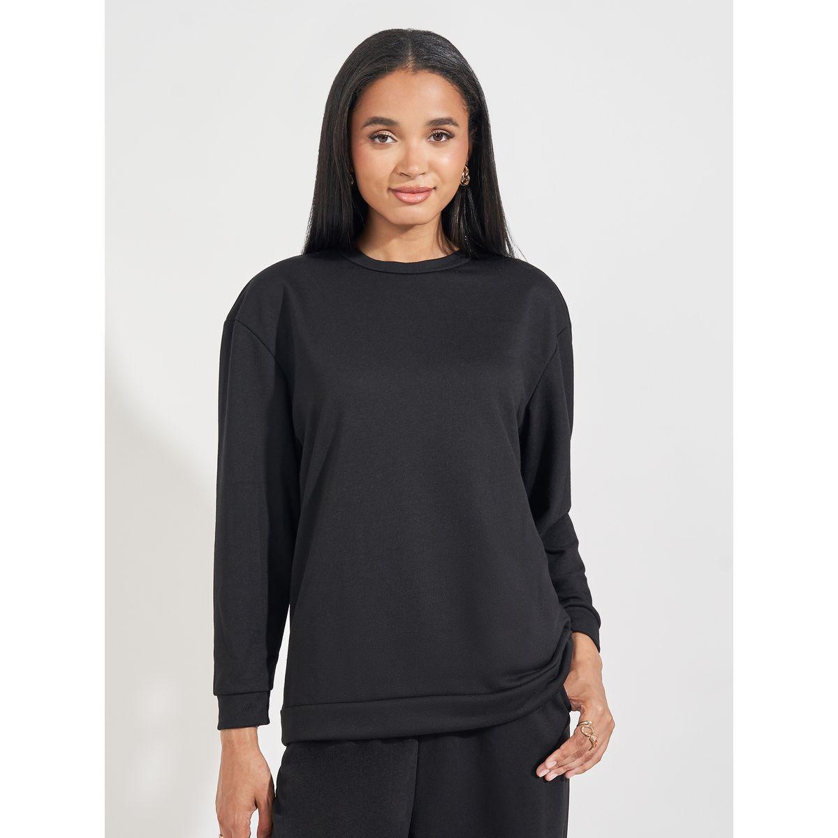 Styli Regular Fit Sweatshirt & Cuffed Joggers Co-Ords-women-clothing-coordsets-image-4