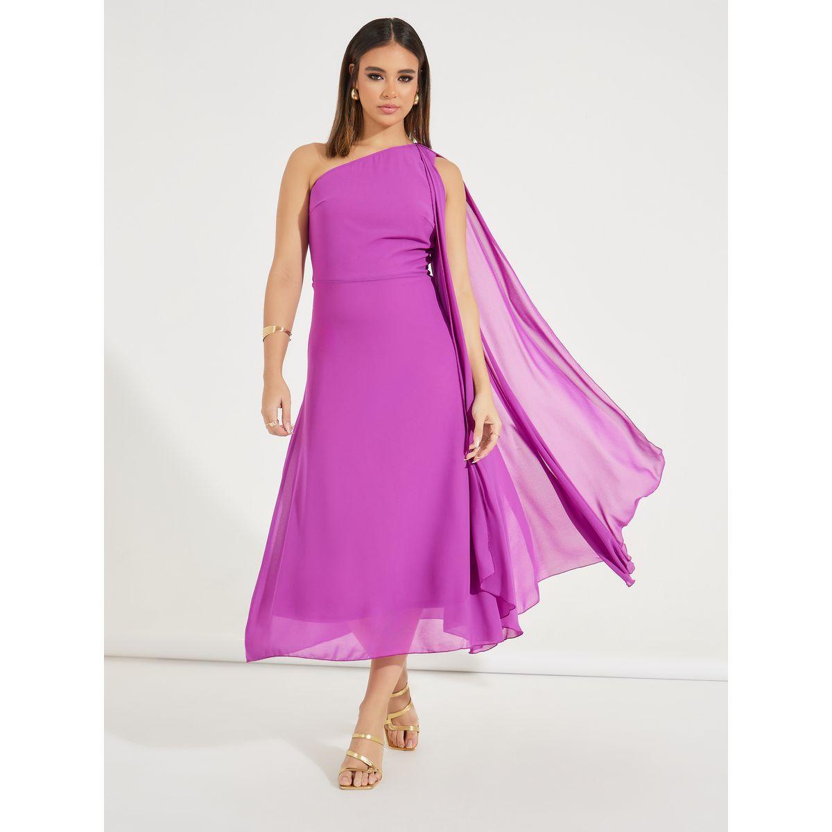 Styli One Shoulder Draped Midi Dress-women-clothing-dresses-image-1