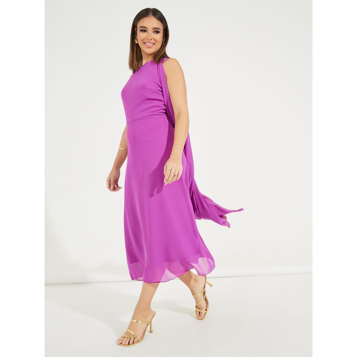 Styli One Shoulder Draped Midi Dress-women-clothing-dresses-image-5