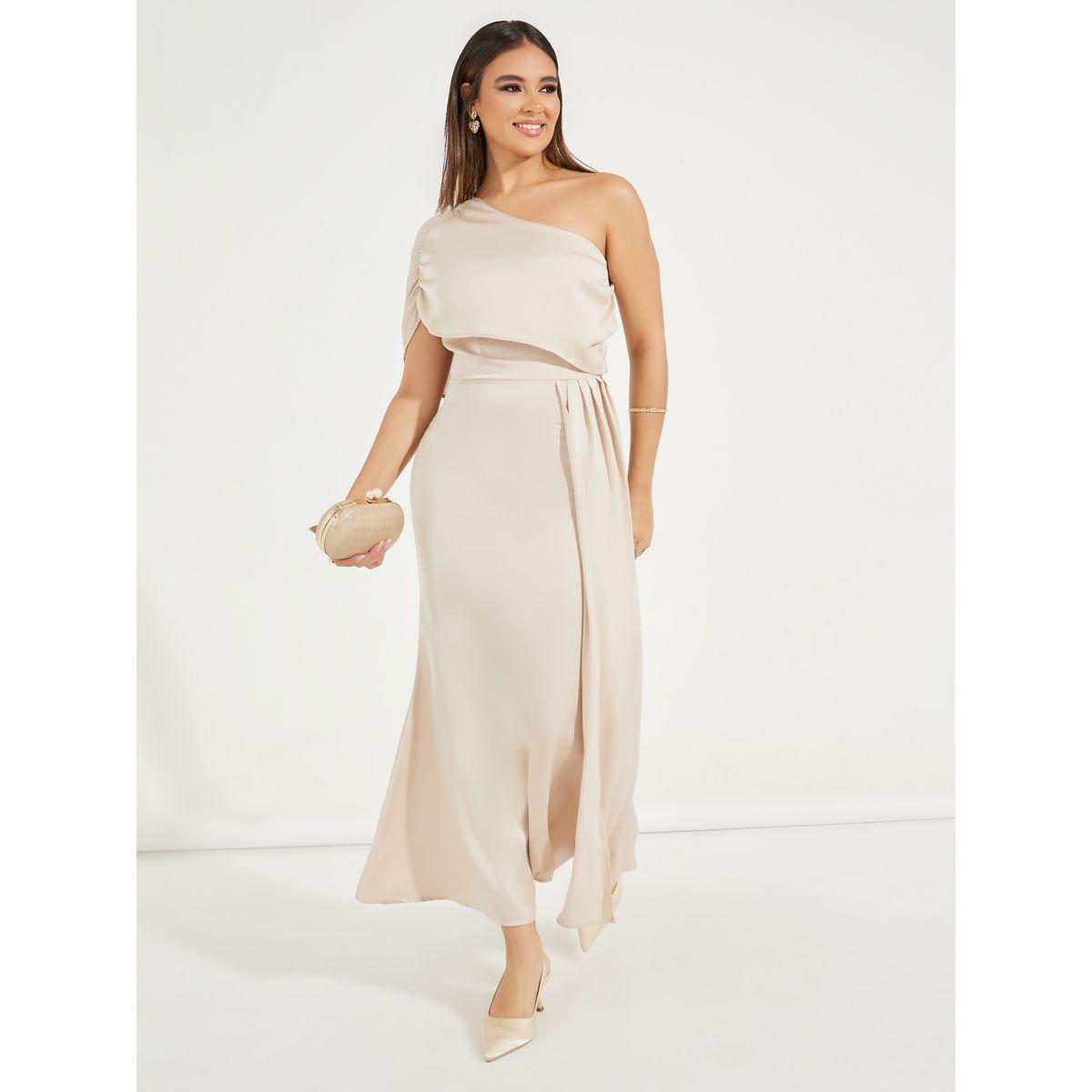 Styli Gathered One Shoulder Draped Maxi Dress-women-clothing-dresses-image-1
