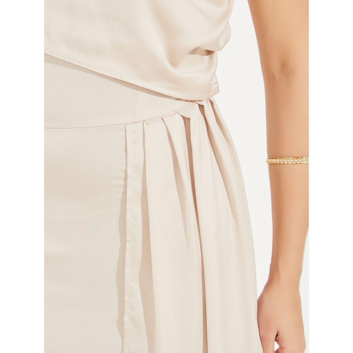 فستان طويل سادة بكتف واحد وتفاصيل مزمومة-women-clothing-dresses-image-4
