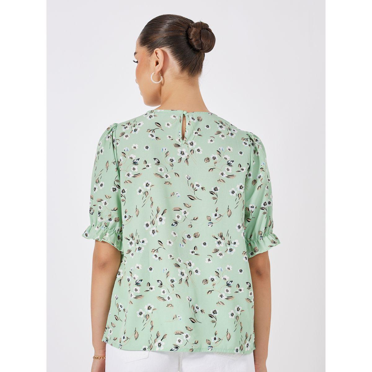 Styli Floral Print Round Neck Blouse-women-clothing-shirtsandblouses-blouses-image-6