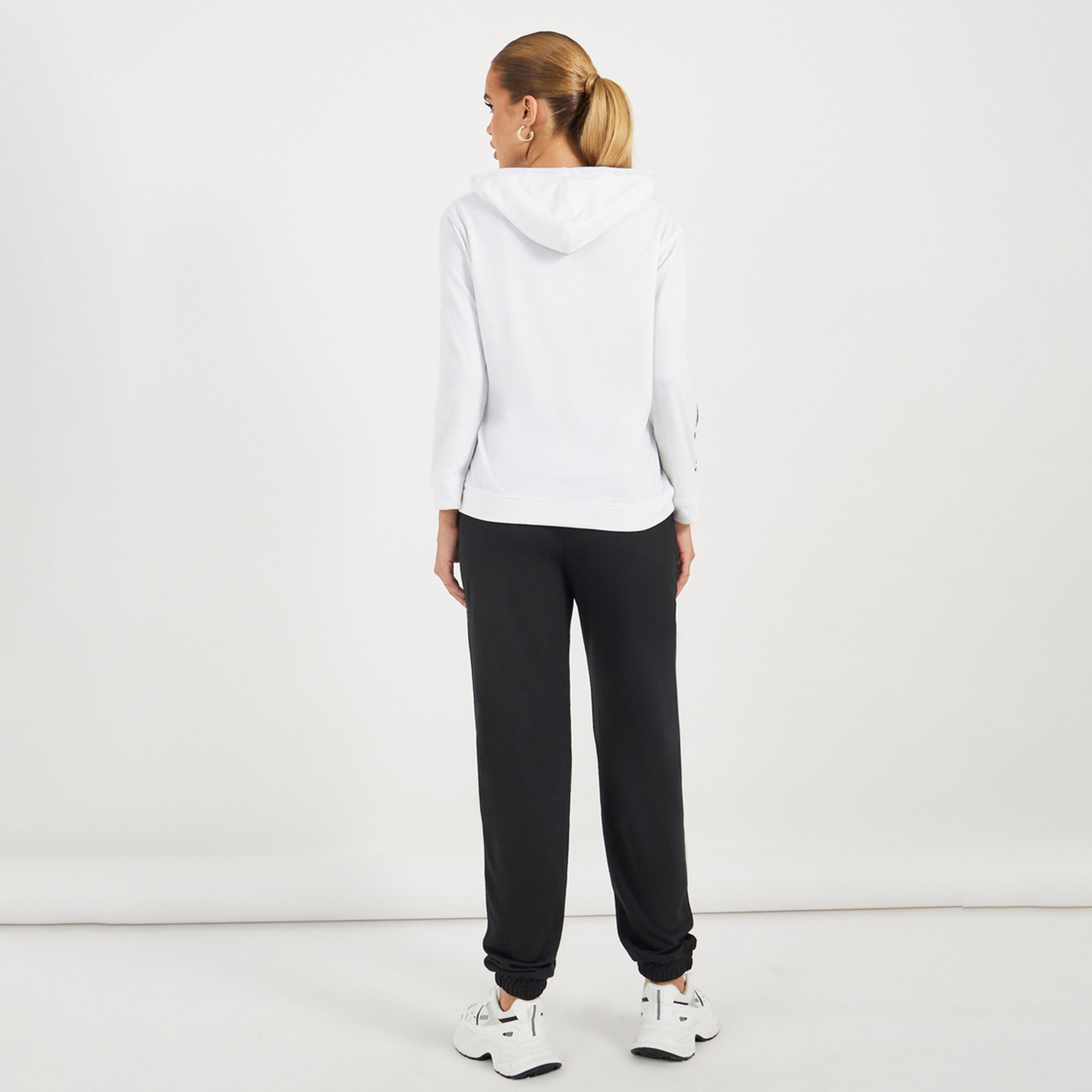 Styli Slogan Printed Hoodie and Cuffed Jogger Co-Ords-women-clothing-coordsets-image-5