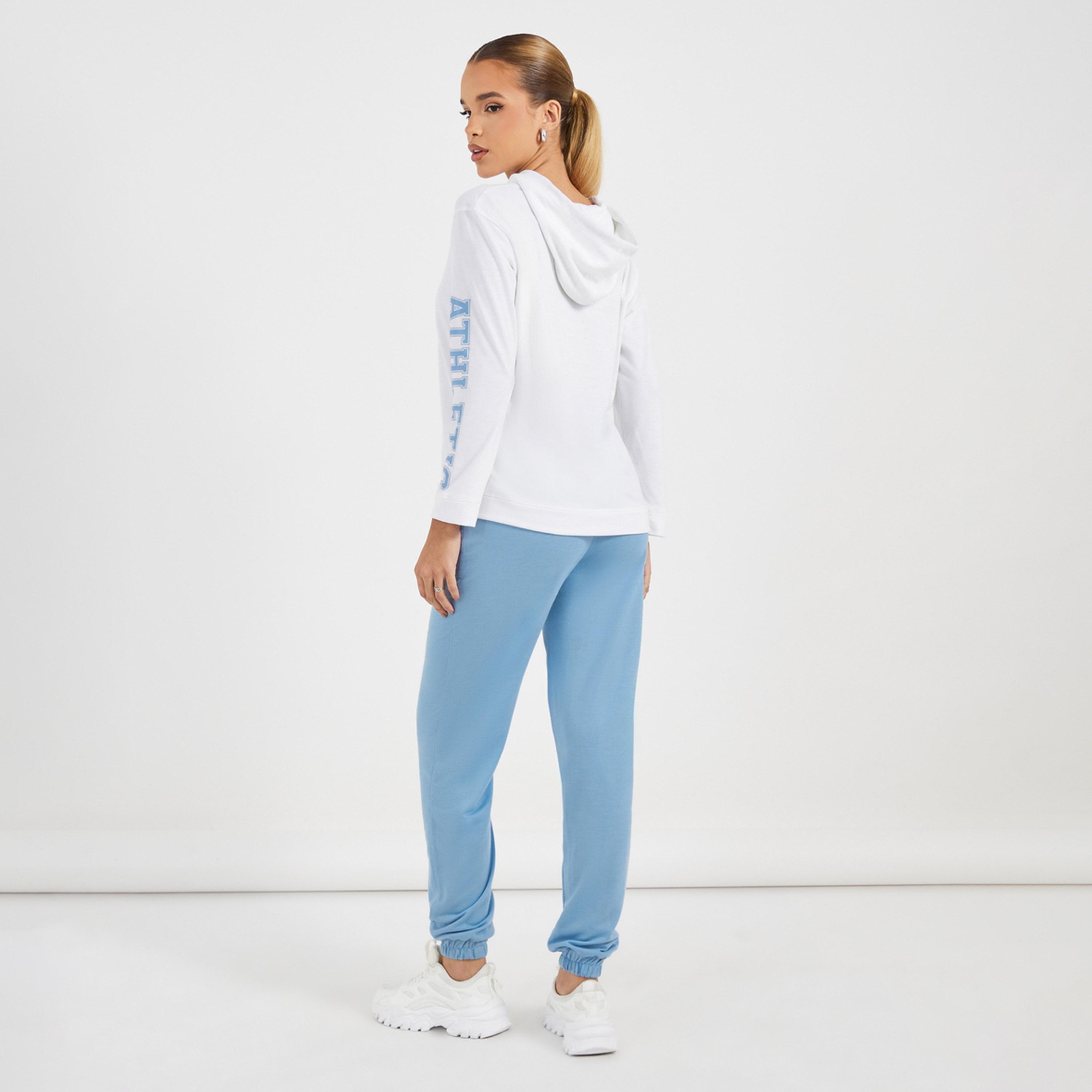 Styli Slogan Printed Hoodie and Cuffed Jogger Co-Ords-women-clothing-coordsets-image-5