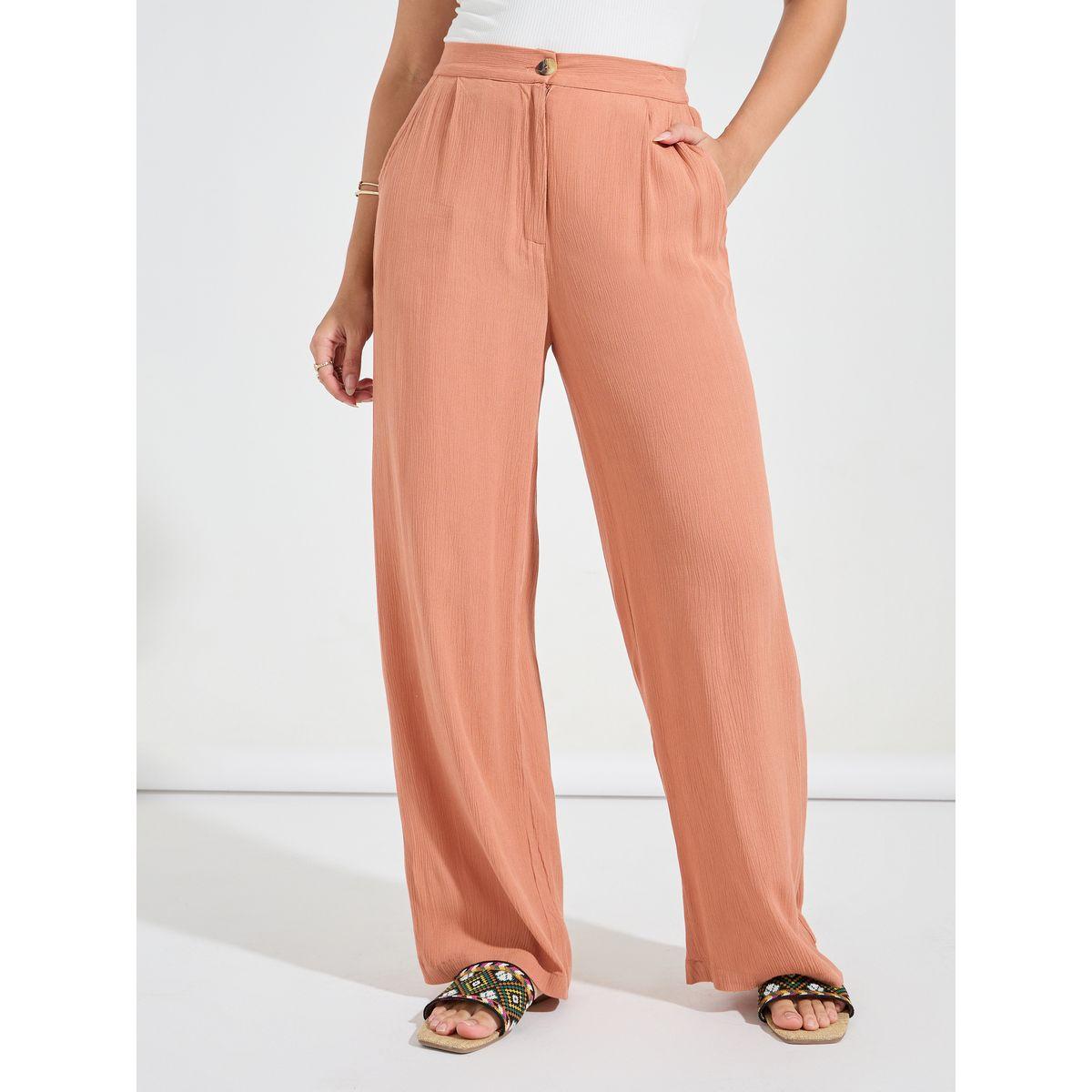 Styli Crinkled Short Sleeves Shirt & Wide Leg Pants Co-Ords-women-clothing-coordsets-image-6