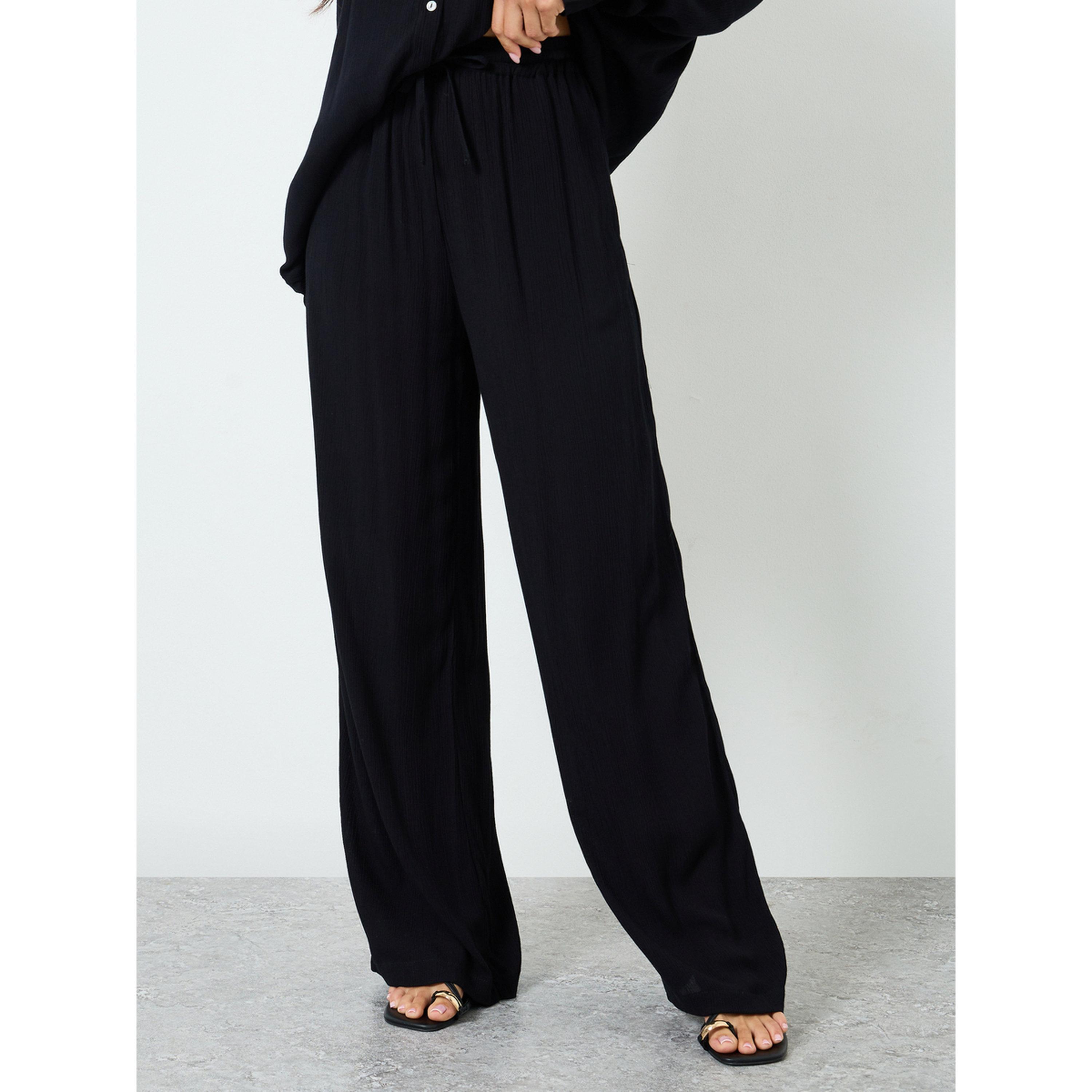 طقم منسق من قميص بقصة واسعة وبنطال واسع الأرجل للنساء-women-clothing-coordsets-image-4