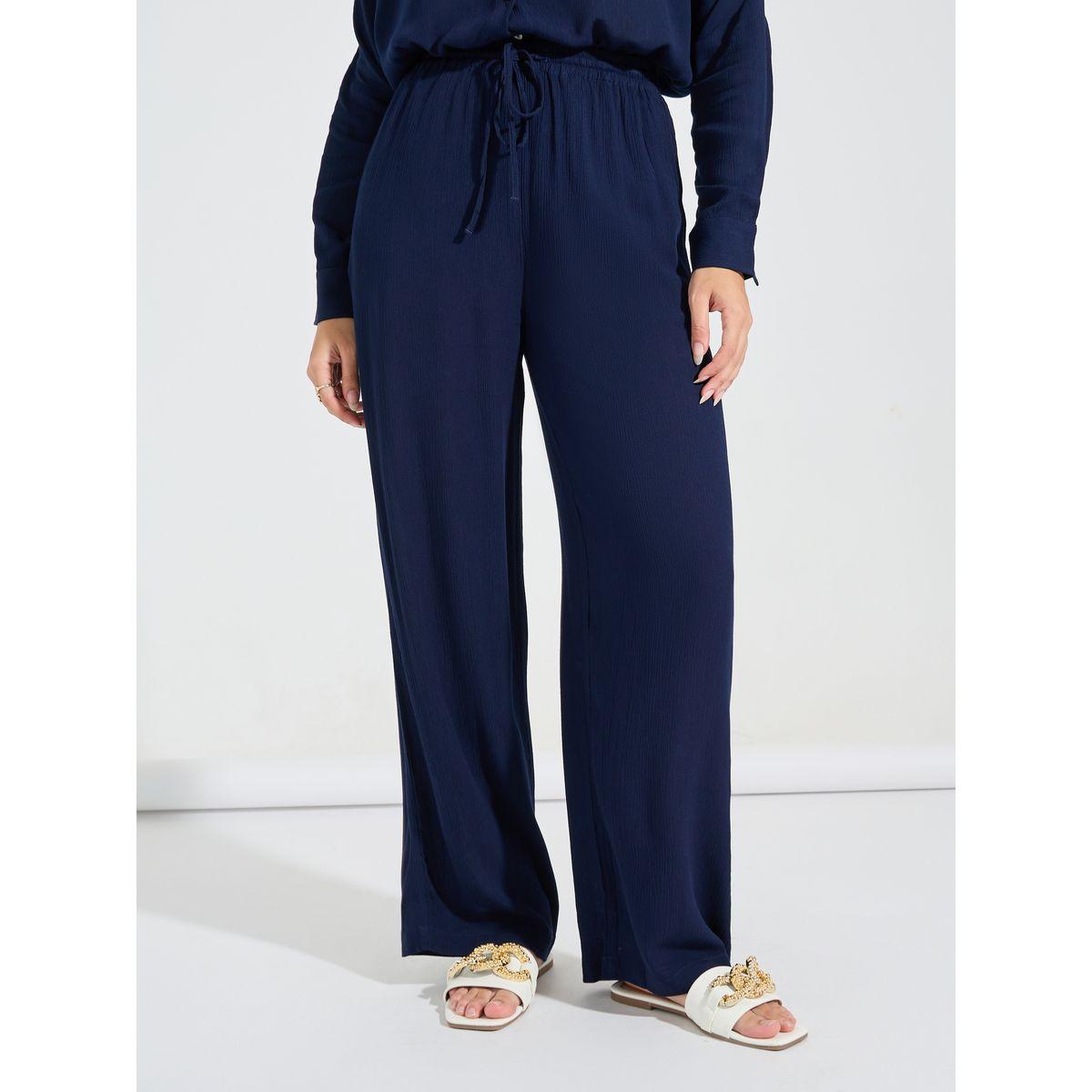 Styli Oversized Crinkle Shirt & Wide Leg Pants Co-Ords-women-clothing-coordsets-image-6