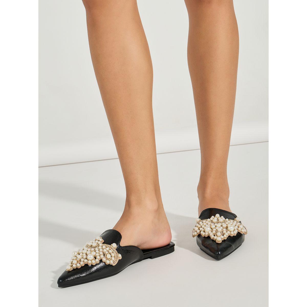 حذاء ميولز مرصع بلؤلؤ صناعي-women-shoes-loafersandmoccasins-image-1