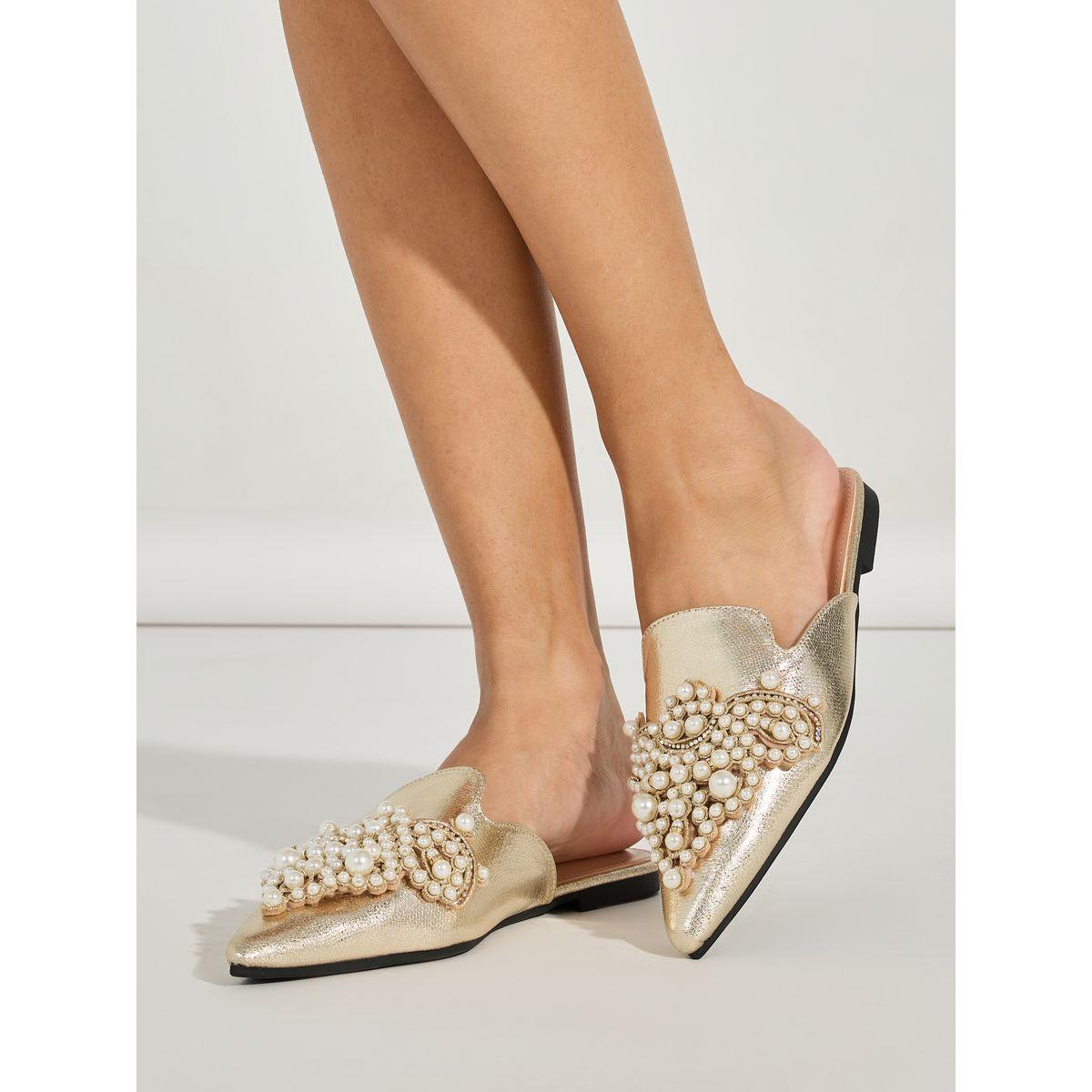 حذاء ميولز مرصع بلؤلؤ صناعي-women-shoes-loafersandmoccasins-image-1