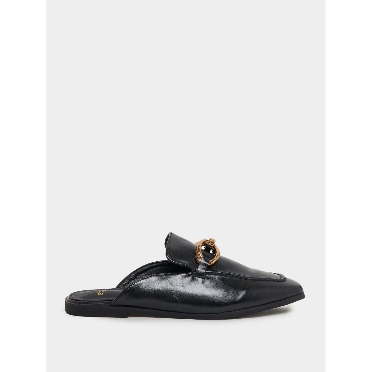 Styli Buckle Trim Slip On Mules-women-shoes-loafersandmoccasins-image-2