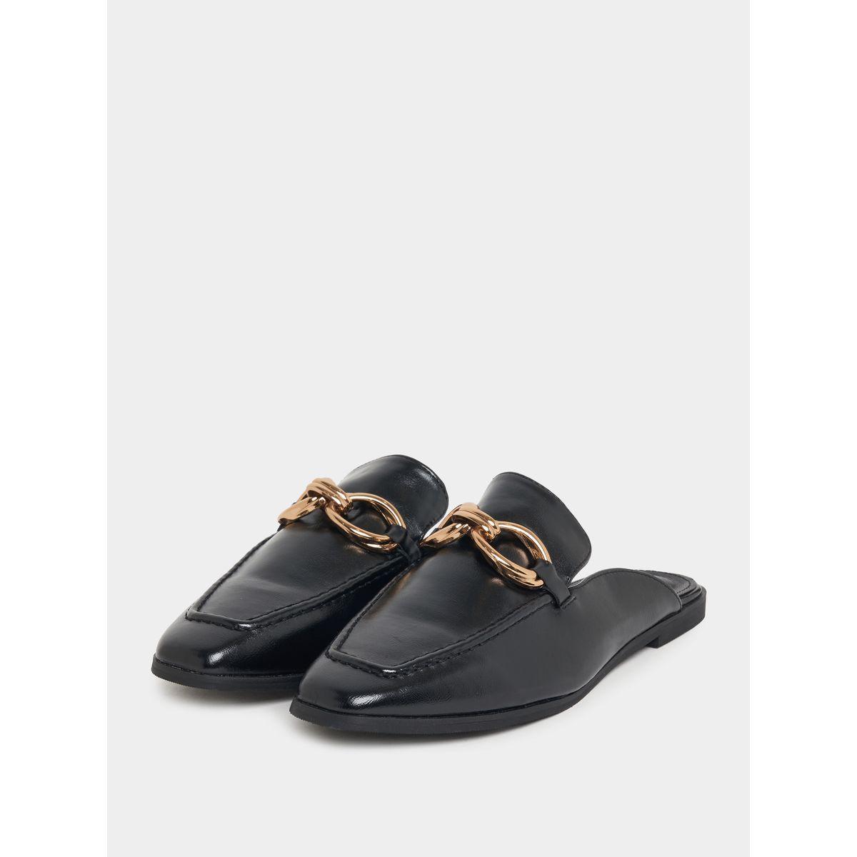 Styli Buckle Trim Slip On Mules-women-shoes-loafersandmoccasins-image-3