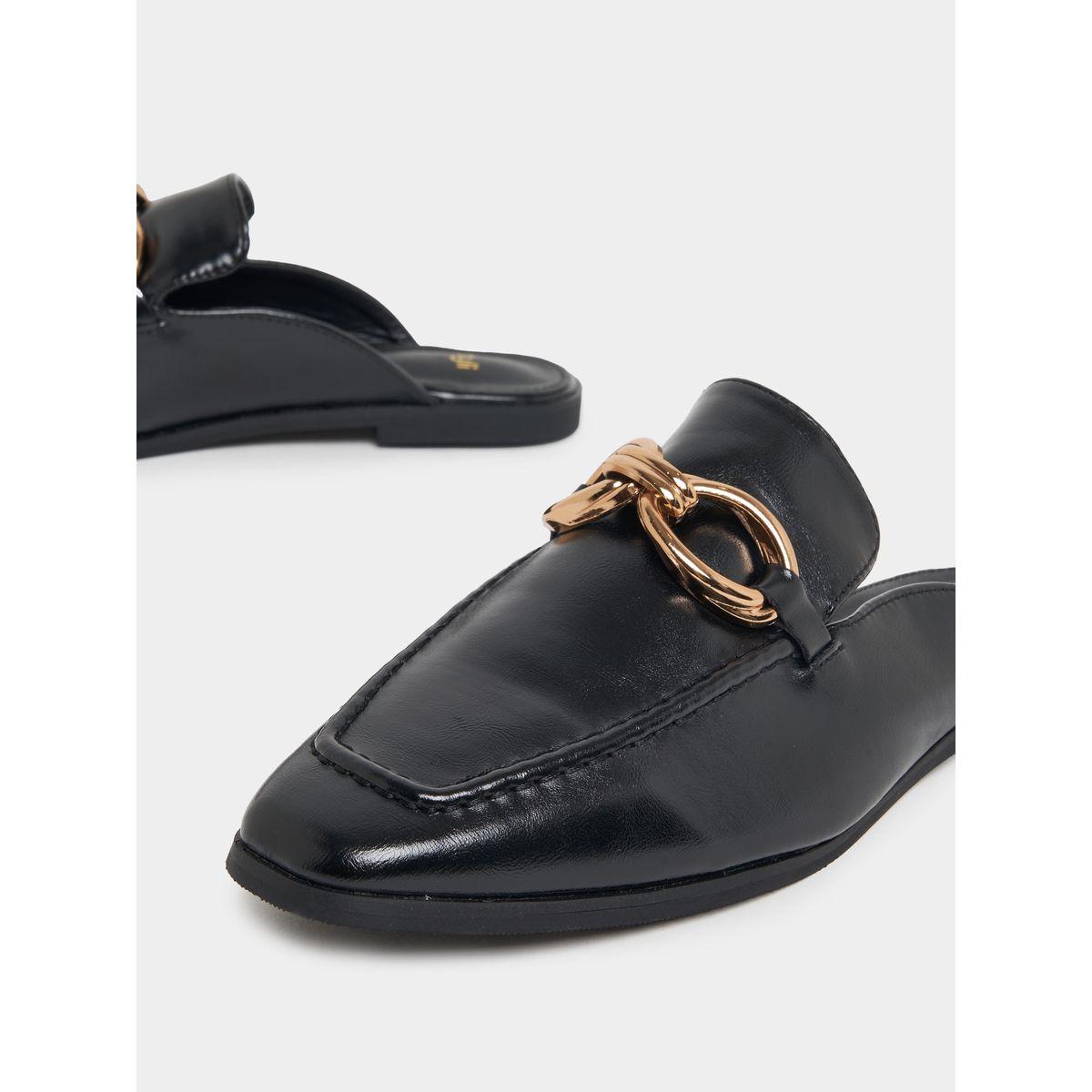 Styli Buckle Trim Slip On Mules-women-shoes-loafersandmoccasins-image-4