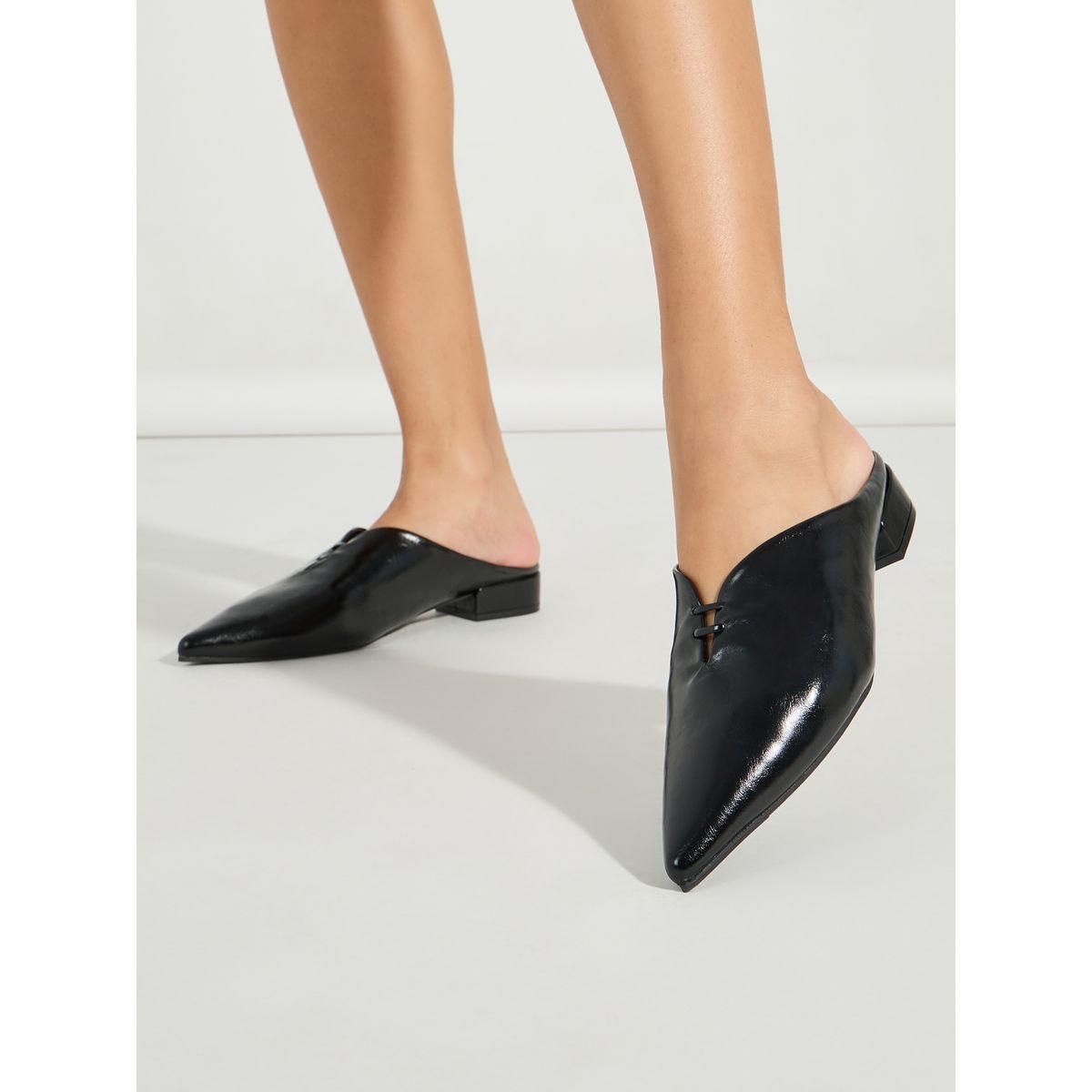 حذاء ميولز سادة بمقدمة مدببة-women-shoes-loafersandmoccasins-image-1