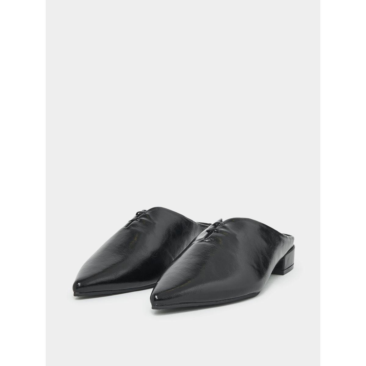 Styli Solid Pointed Toe Mules-women-shoes-loafersandmoccasins-image-2