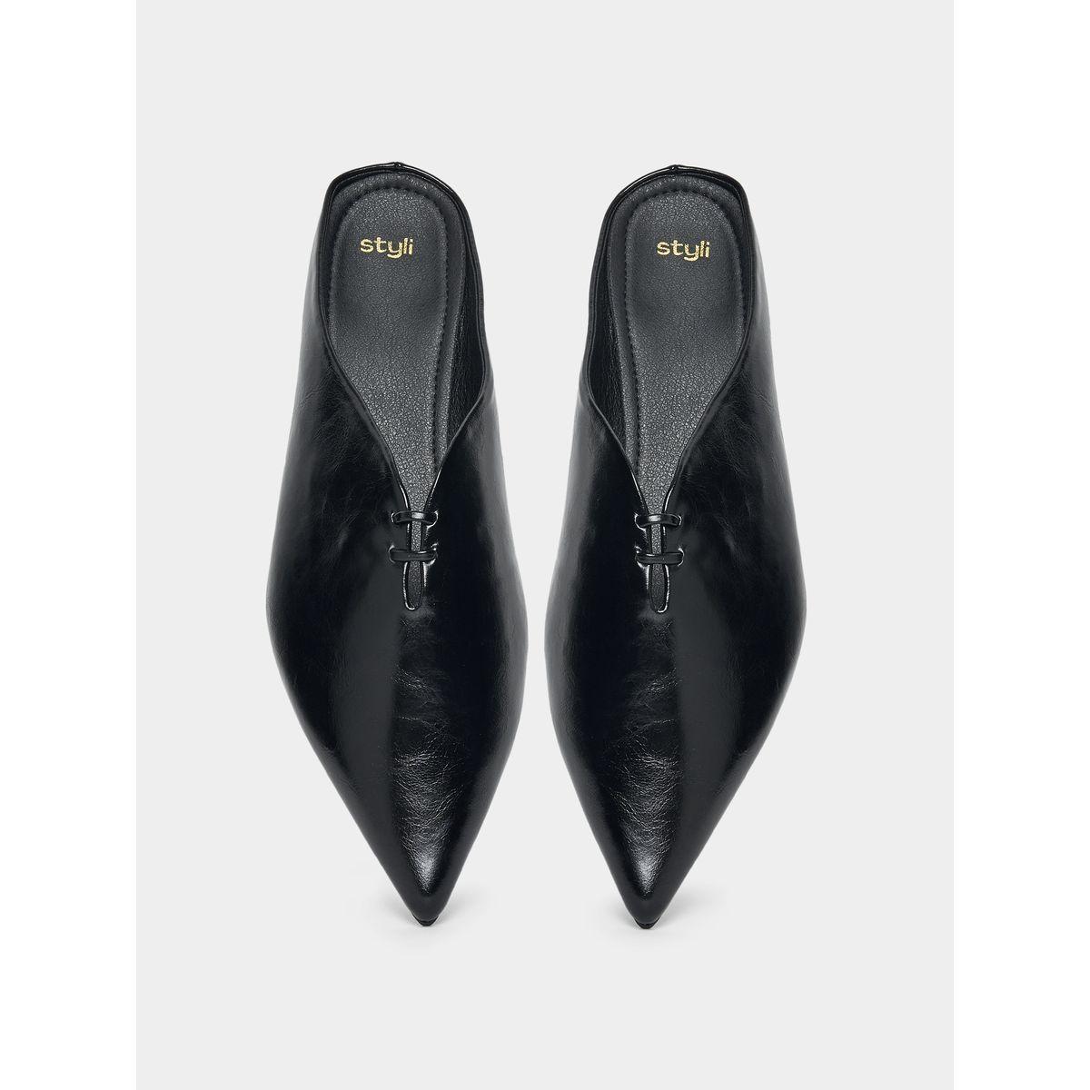 Styli Solid Pointed Toe Mules-women-shoes-loafersandmoccasins-image-6