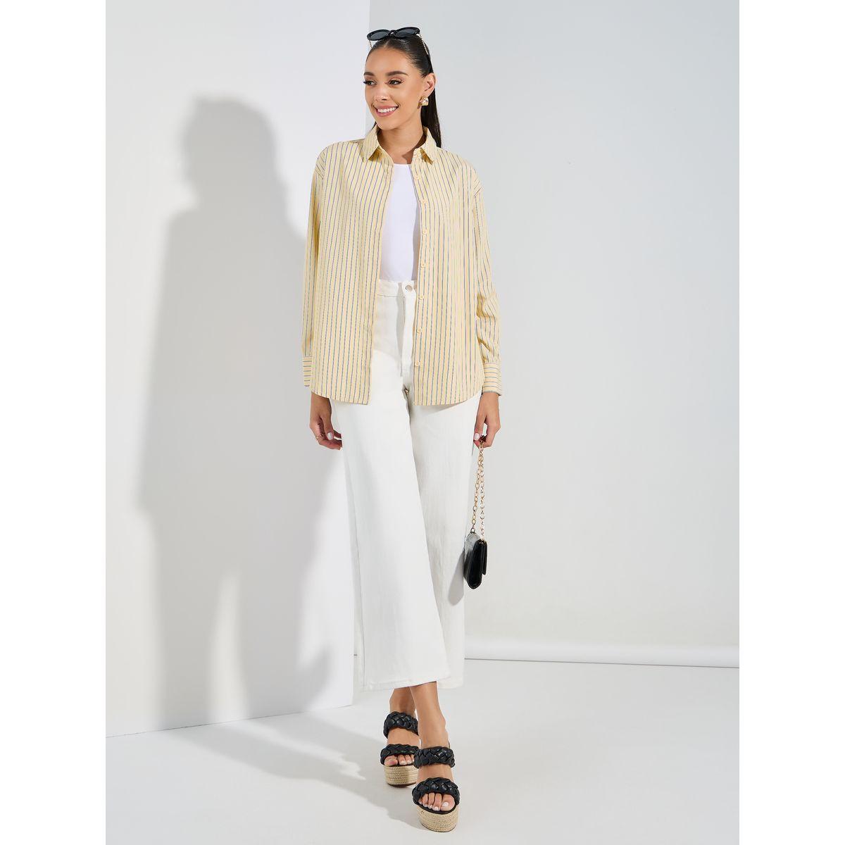 بلوزة فضفاضة مخططة بازرار غلق-women-clothing-shirtsandblouses-shirts-image-5