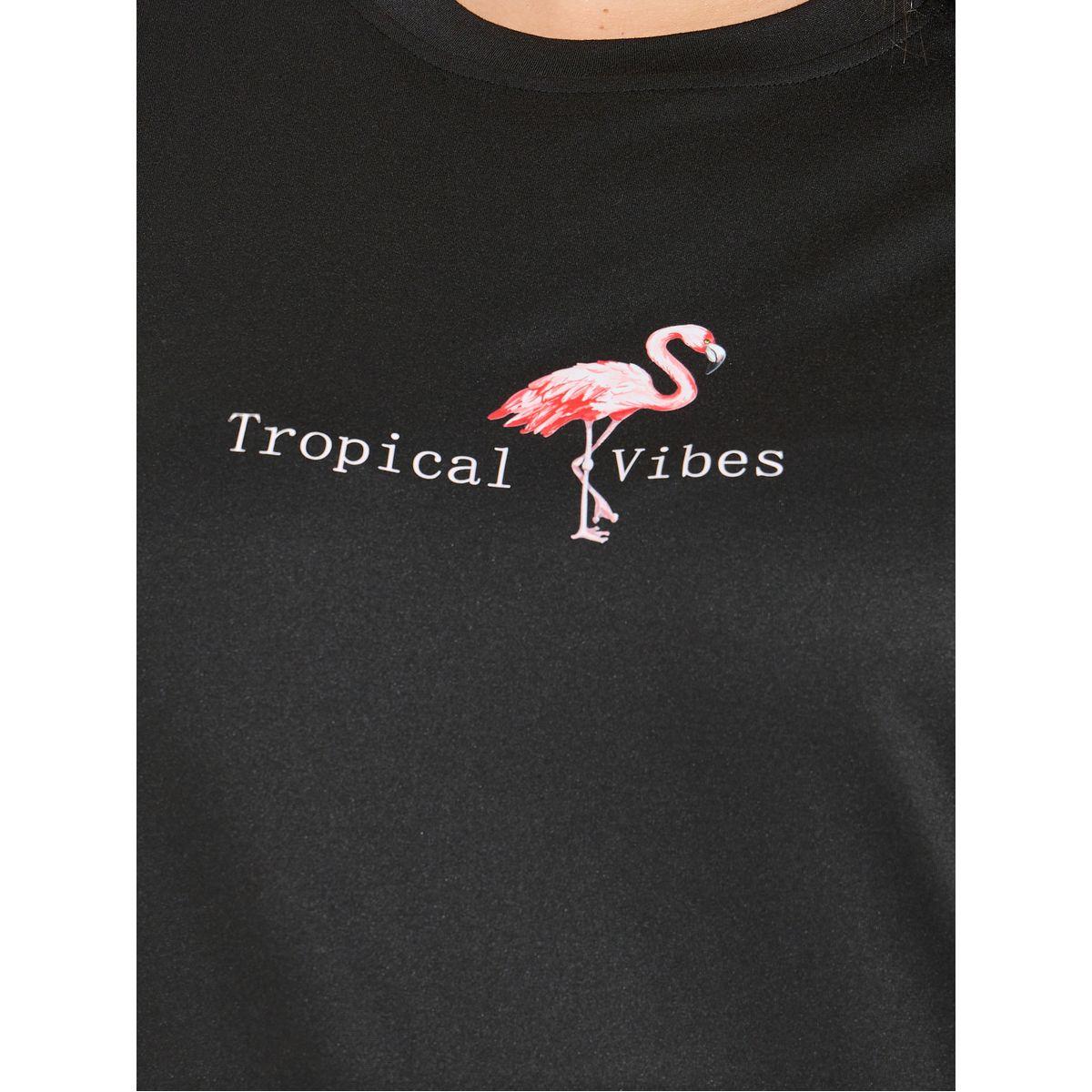 Styli Unwind Plus Size Flamingo Print T-Shirt with Piped Hem Pyjama Set-women-clothing-nightwear-pyjamas-longsets-image-3