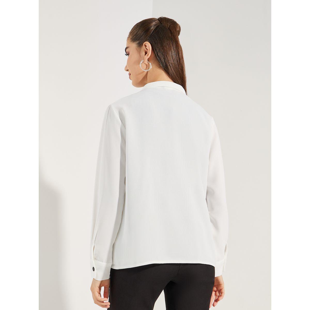 Styli Solid Lapel Collar Double Breasted Top-women-clothing-shirtsandblouses-blouses-image-5