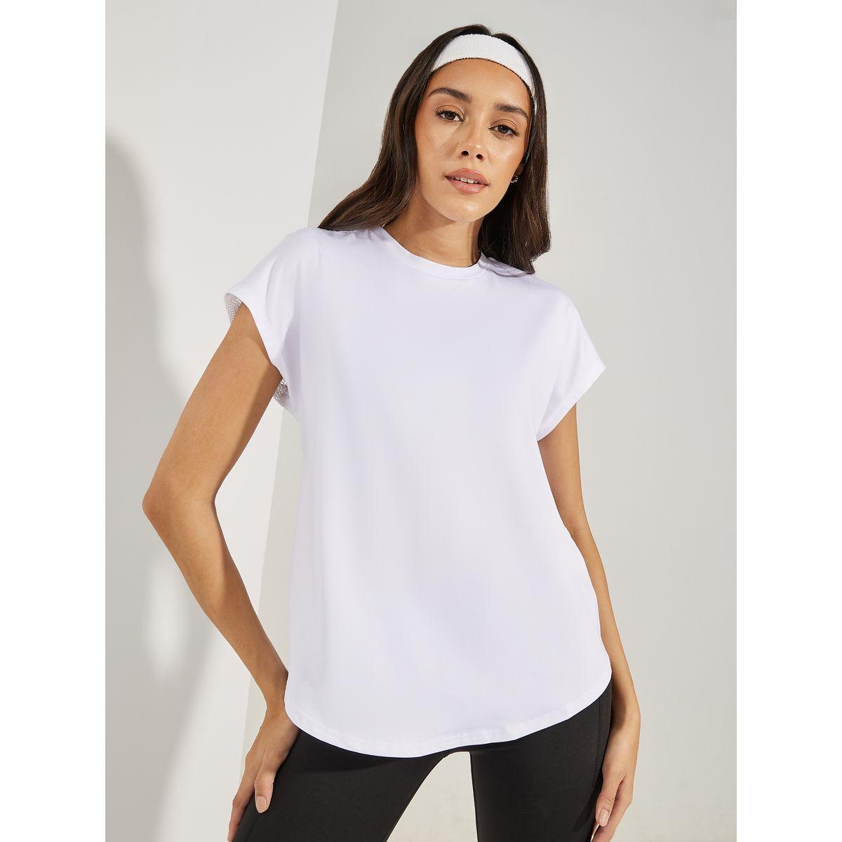 Styli Active Half Back Mesh & Reflective Strip Detail Top-men-clothing-sportswearandactivewear-tshirtsandpolos-image-4