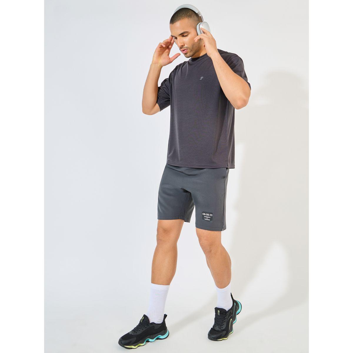 Styli Soft Texture Knit Oversized Training T-Shirt & Workout Shorts Set-men-clothing-coordsets-image-1