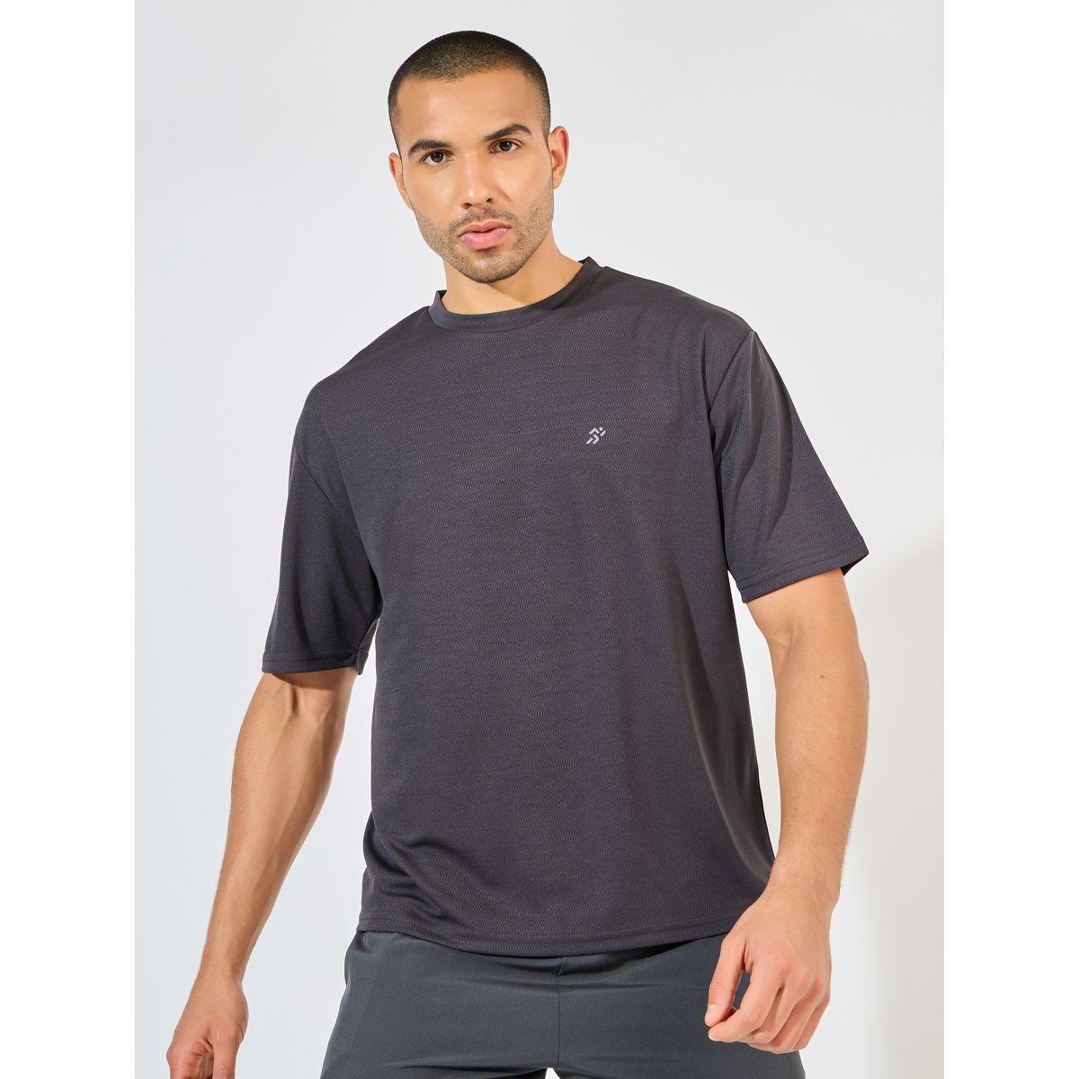 Styli Soft Texture Knit Oversized Training T-Shirt & Workout Shorts Set-men-clothing-coordsets-image-3