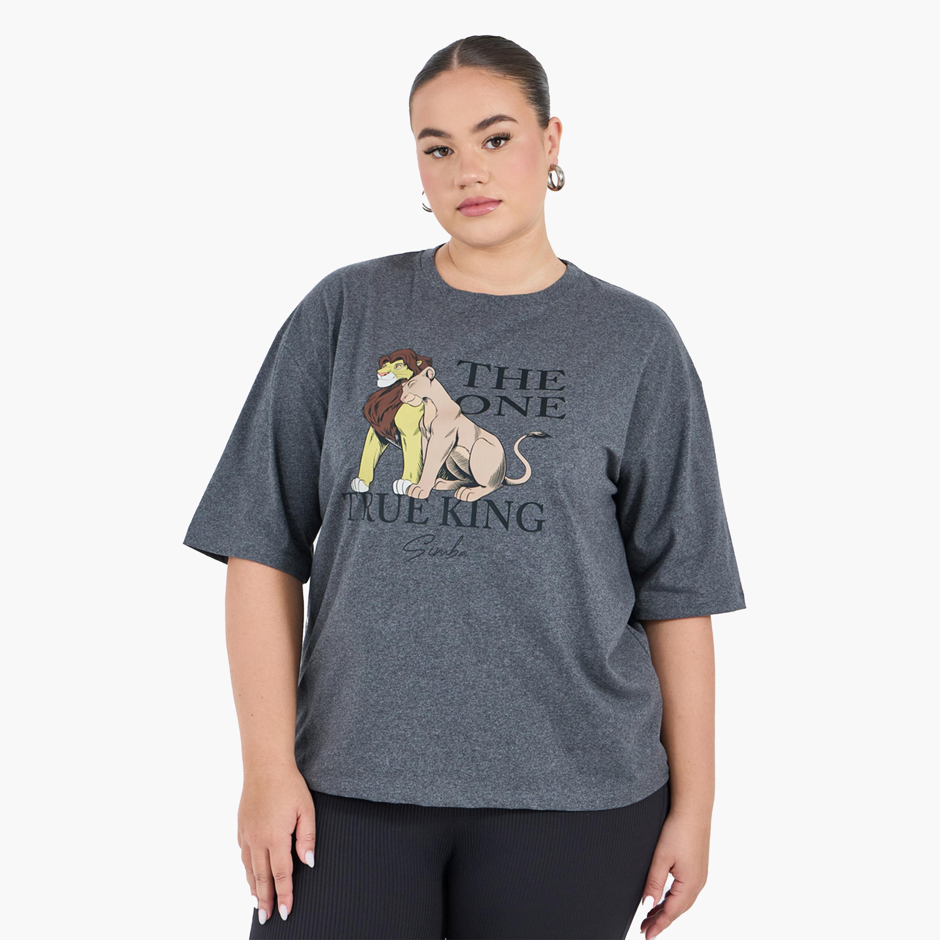 Styli Plus Size Graphic Print Round Neck T-Shirt-women-clothing-tshirts-image-1