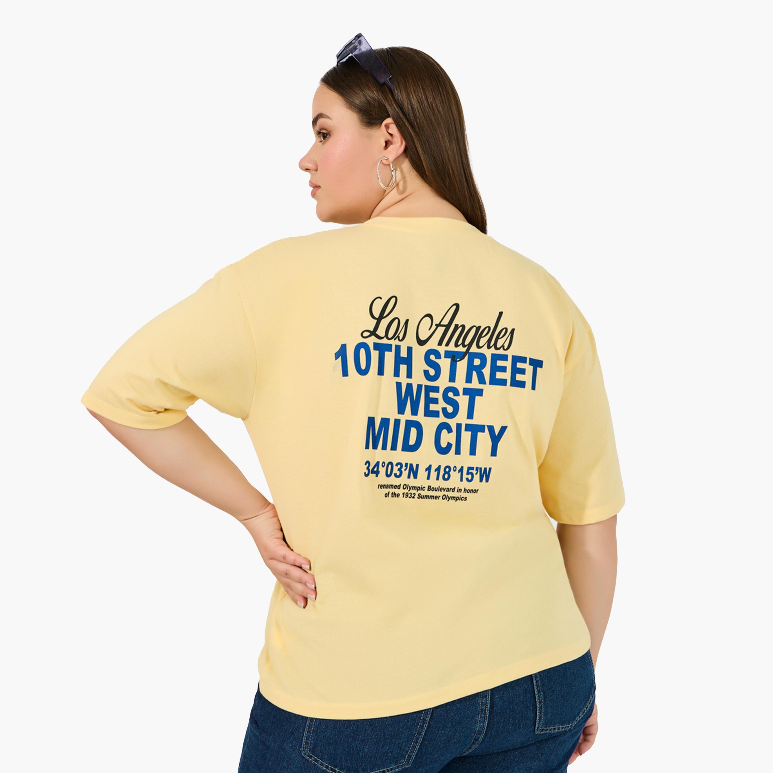 Styli Plus Size Slogan Print Oversized T-Shirt-women-clothing-tshirts-image-3