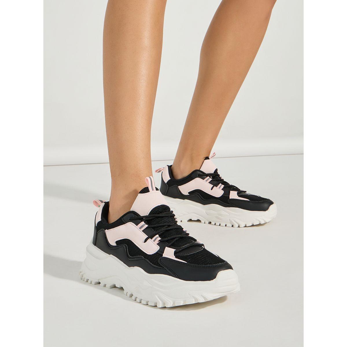 Styli Chunky Sole Color Block Mesh Sneakers-women-shoes-sneakers-image-1