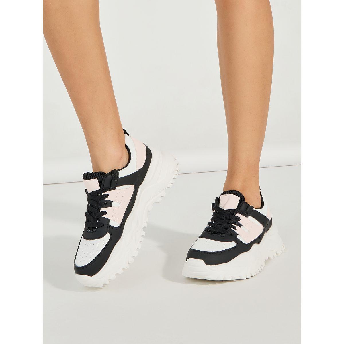 Styli Chunky Sole Lace Up Sneakers-women-shoes-sneakers-image-1