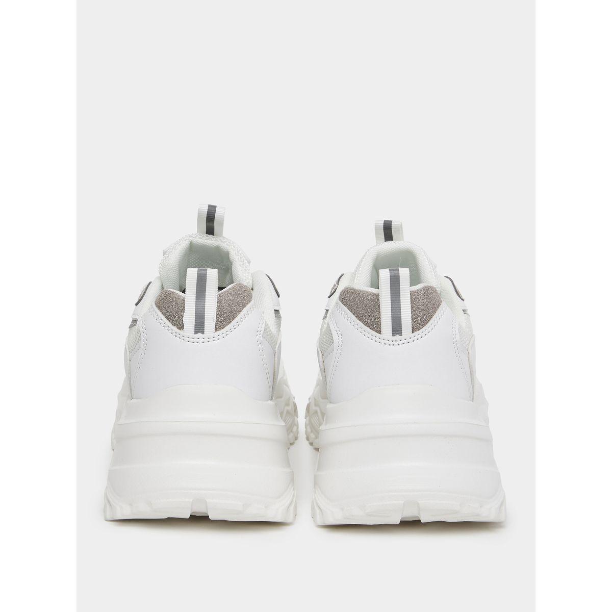 Styli Contrast Panel Lace Up Chunky Sneakers-women-shoes-sneakers-image-5