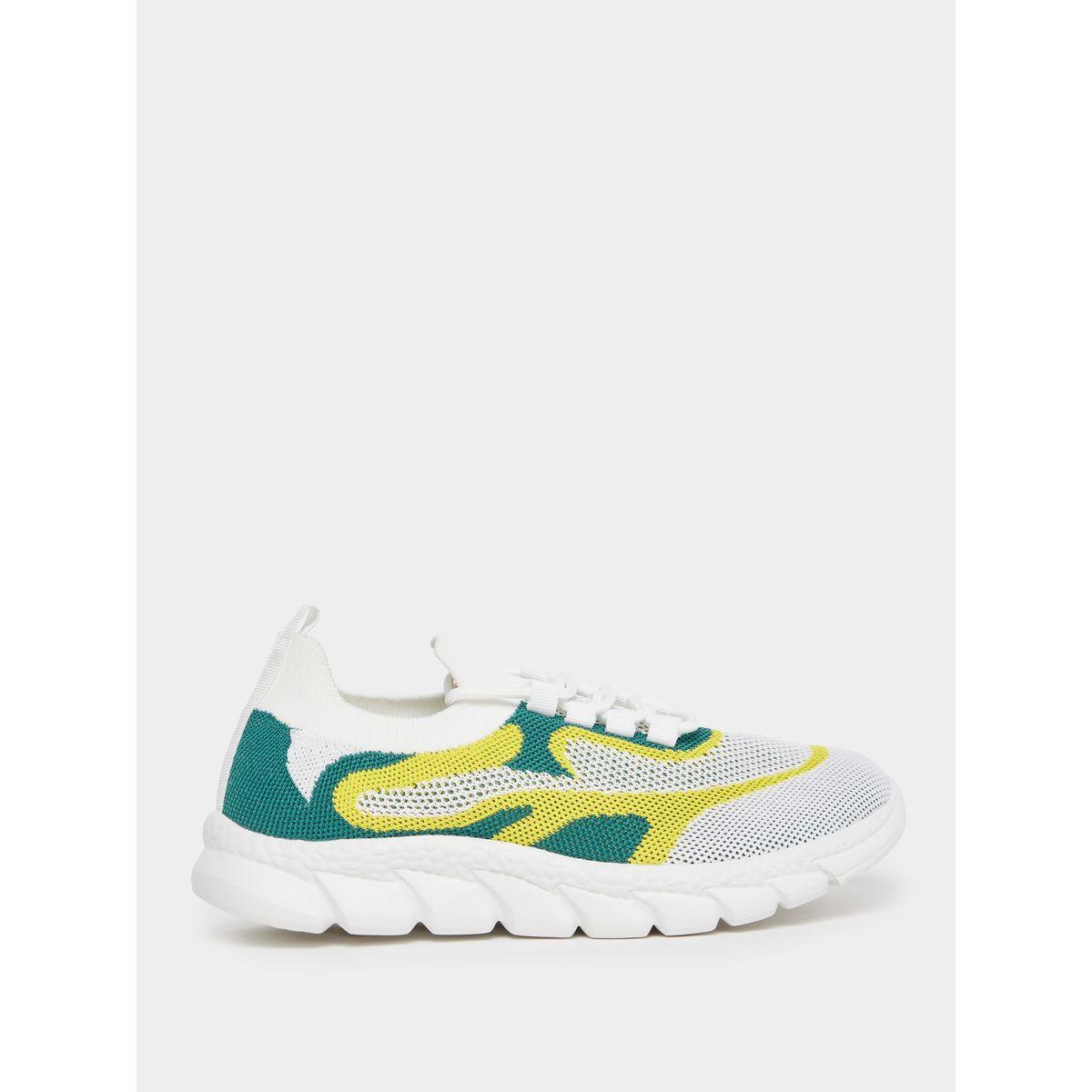 Styli Patterned Knit Foam Sole Sneakers-women-shoes-sneakers-image-2