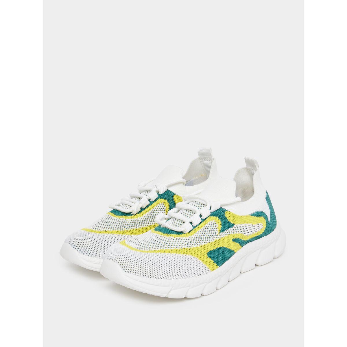 Styli Patterned Knit Foam Sole Sneakers-women-shoes-sneakers-image-3